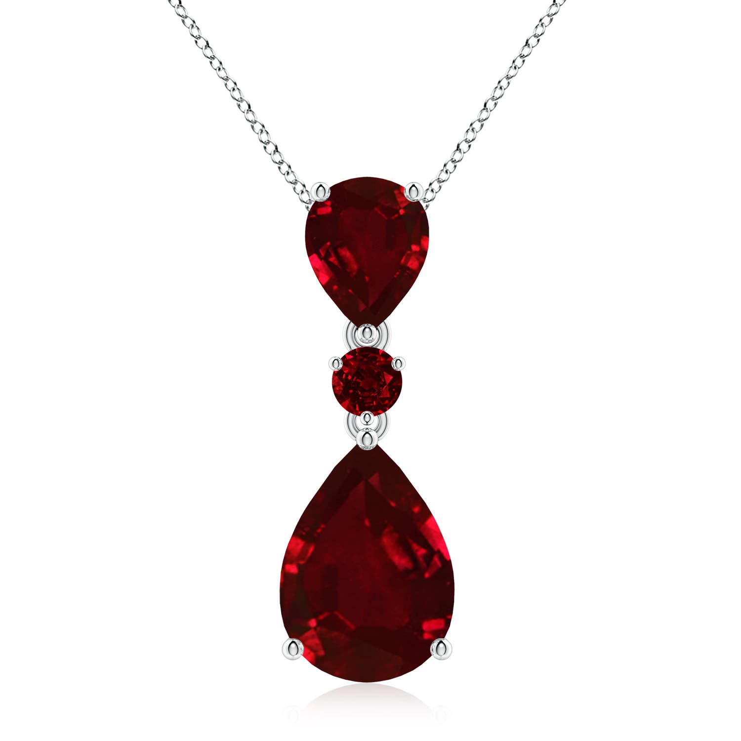 AAAA - Ruby / 10.14 CT / 14 KT White Gold