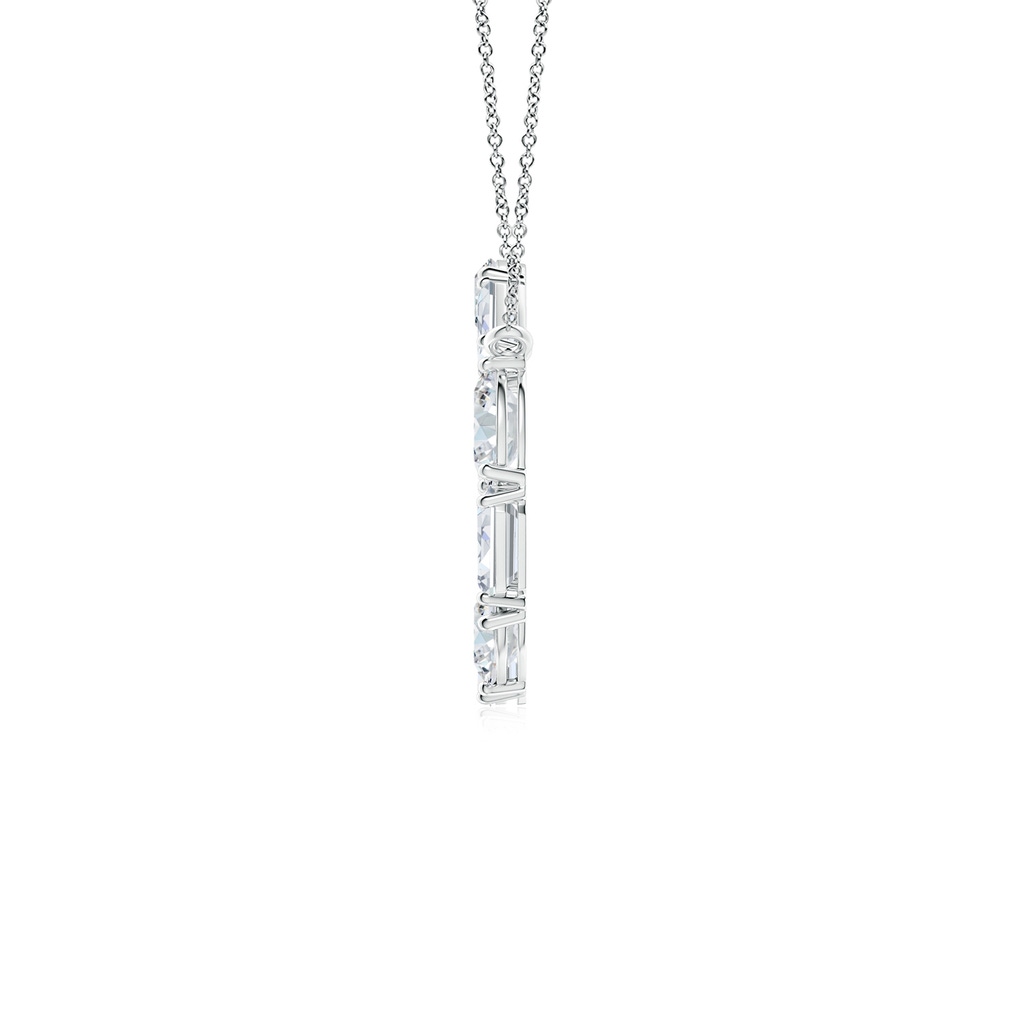 5x3mm GVS2 Emerald-Cut and Oval Diamond Circle of Life Pendant in White Gold Side 199