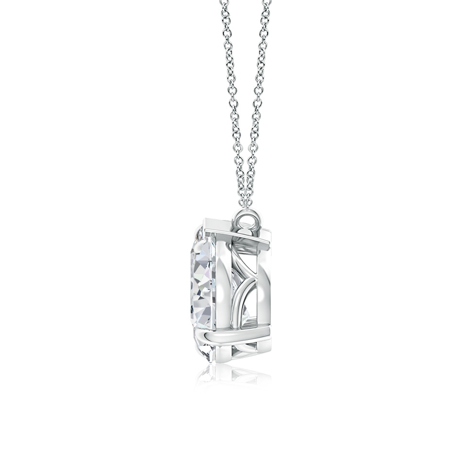 8.5x6.5mm HSI2 Oval & Pear Diamond Two-Stone Pendant with Filigree in White Gold side 199