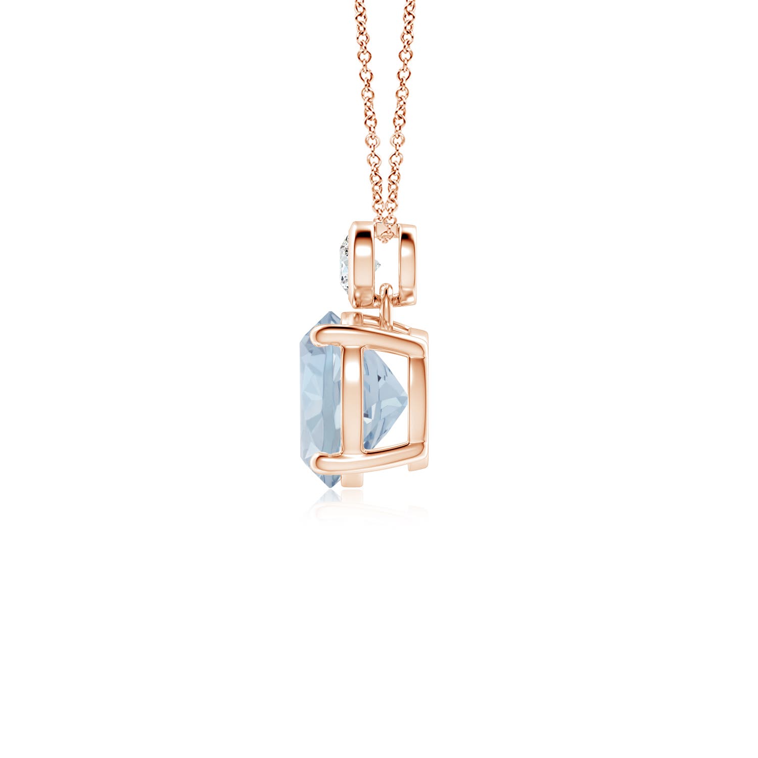 A - Aquamarine / 1.19 CT / 14 KT Rose Gold