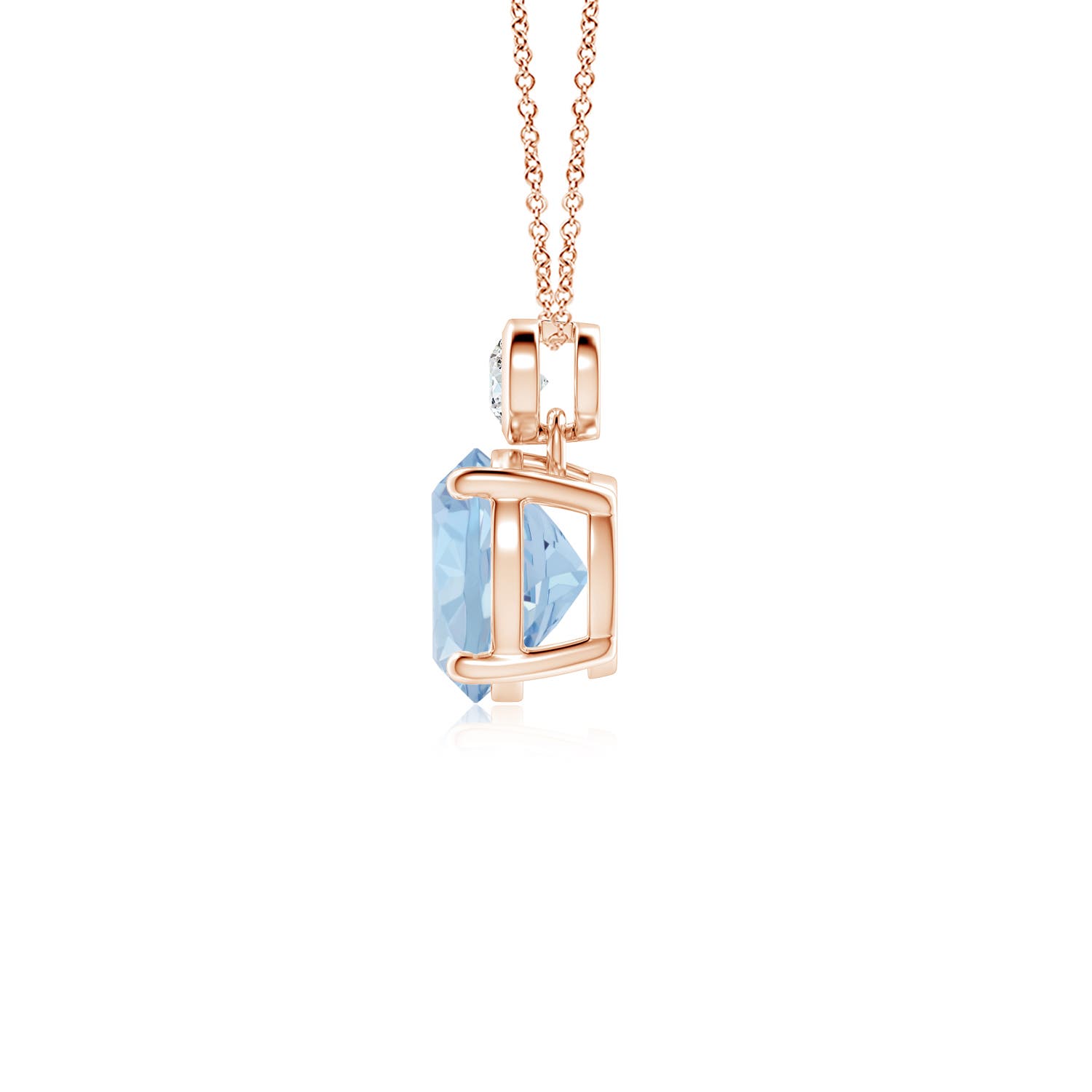 AA - Aquamarine / 1.19 CT / 14 KT Rose Gold