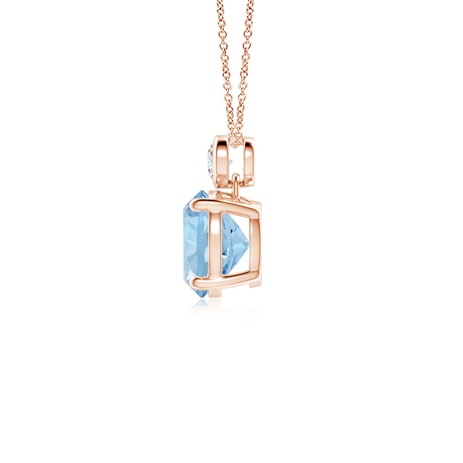 AAA - Aquamarine / 1.19 CT / 14 KT Rose Gold