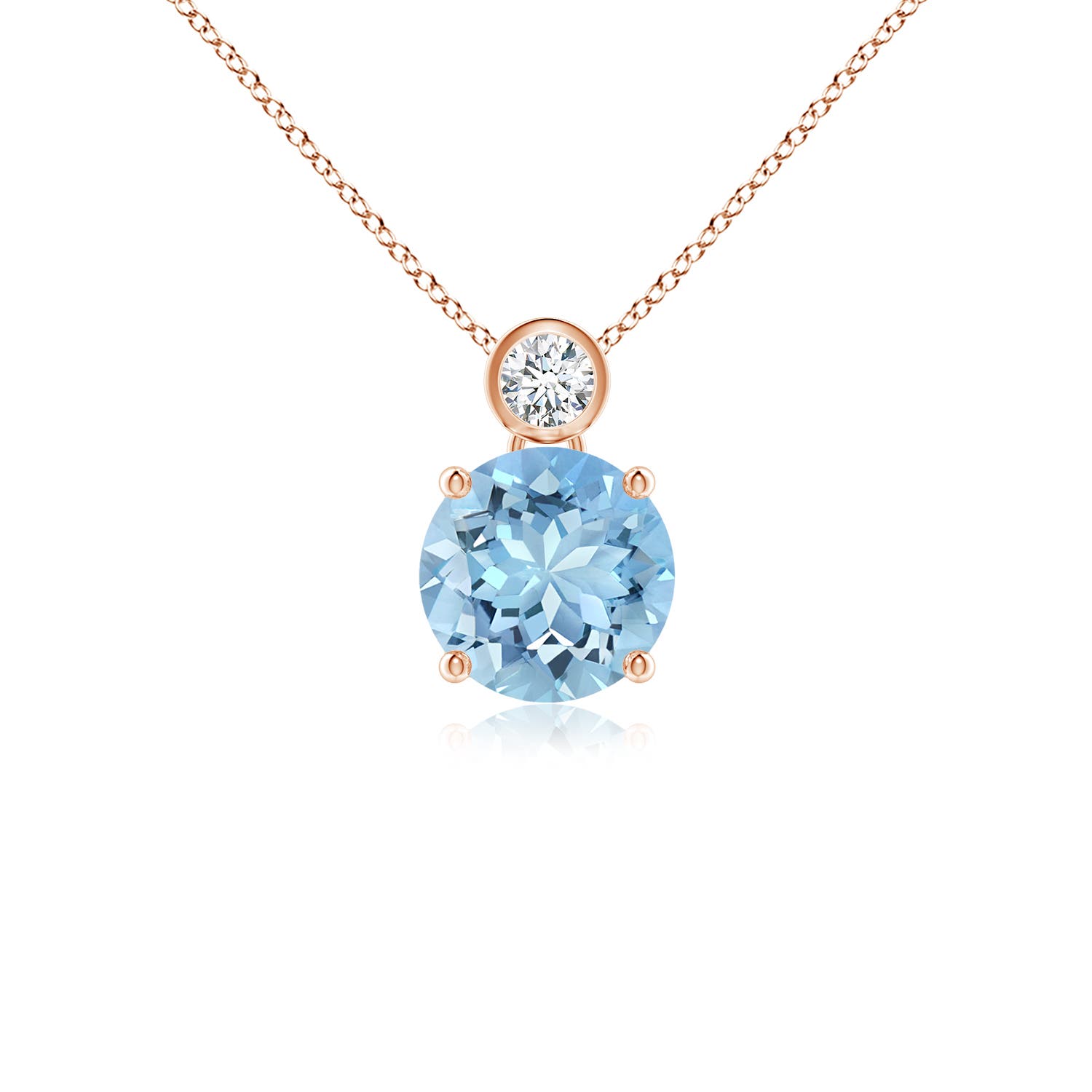 AAAA - Aquamarine / 1.19 CT / 14 KT Rose Gold