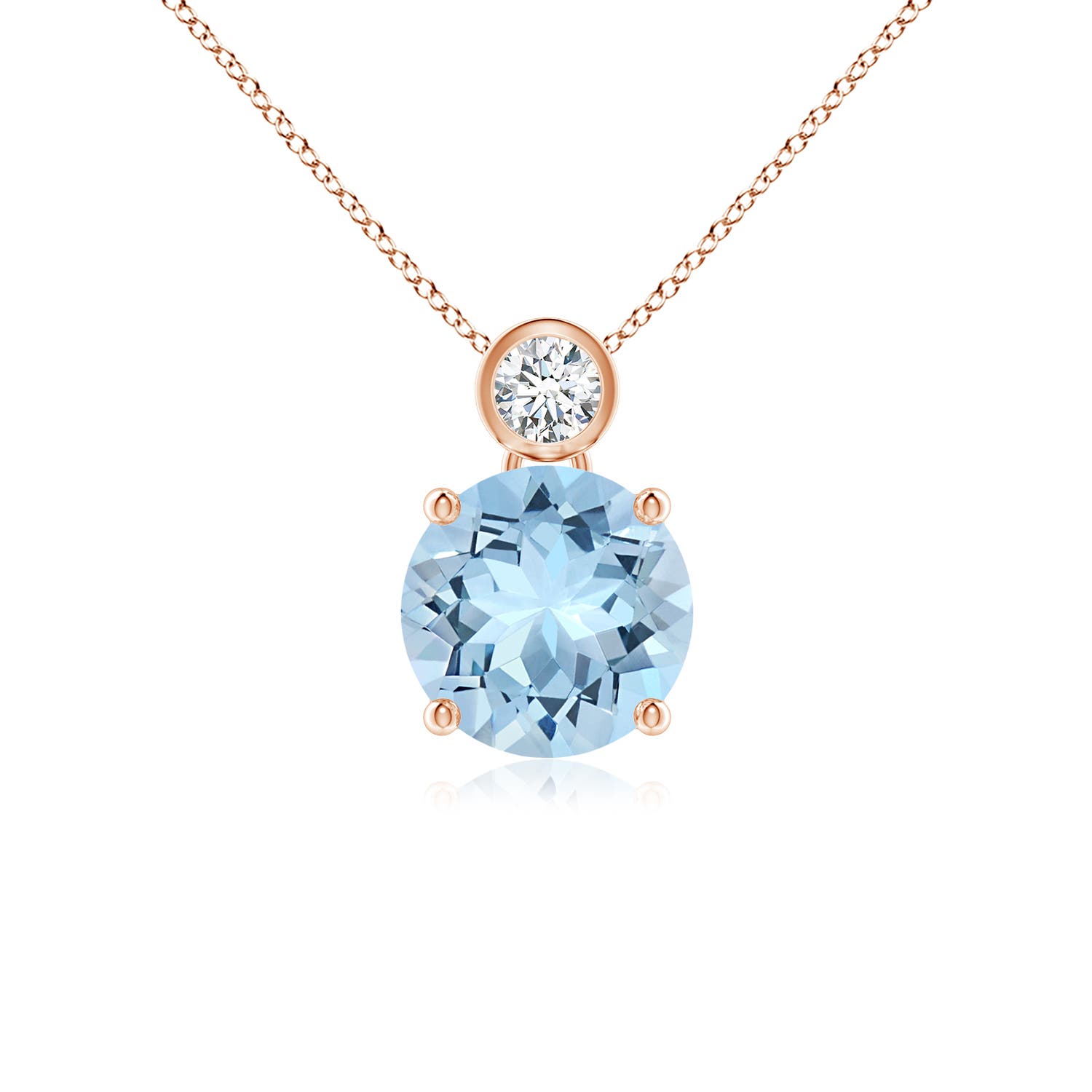 AAA - Aquamarine / 1.71 CT / 14 KT Rose Gold