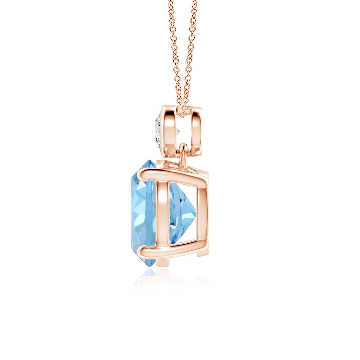 AAAA - Aquamarine / 2.44 CT / 14 KT Rose Gold