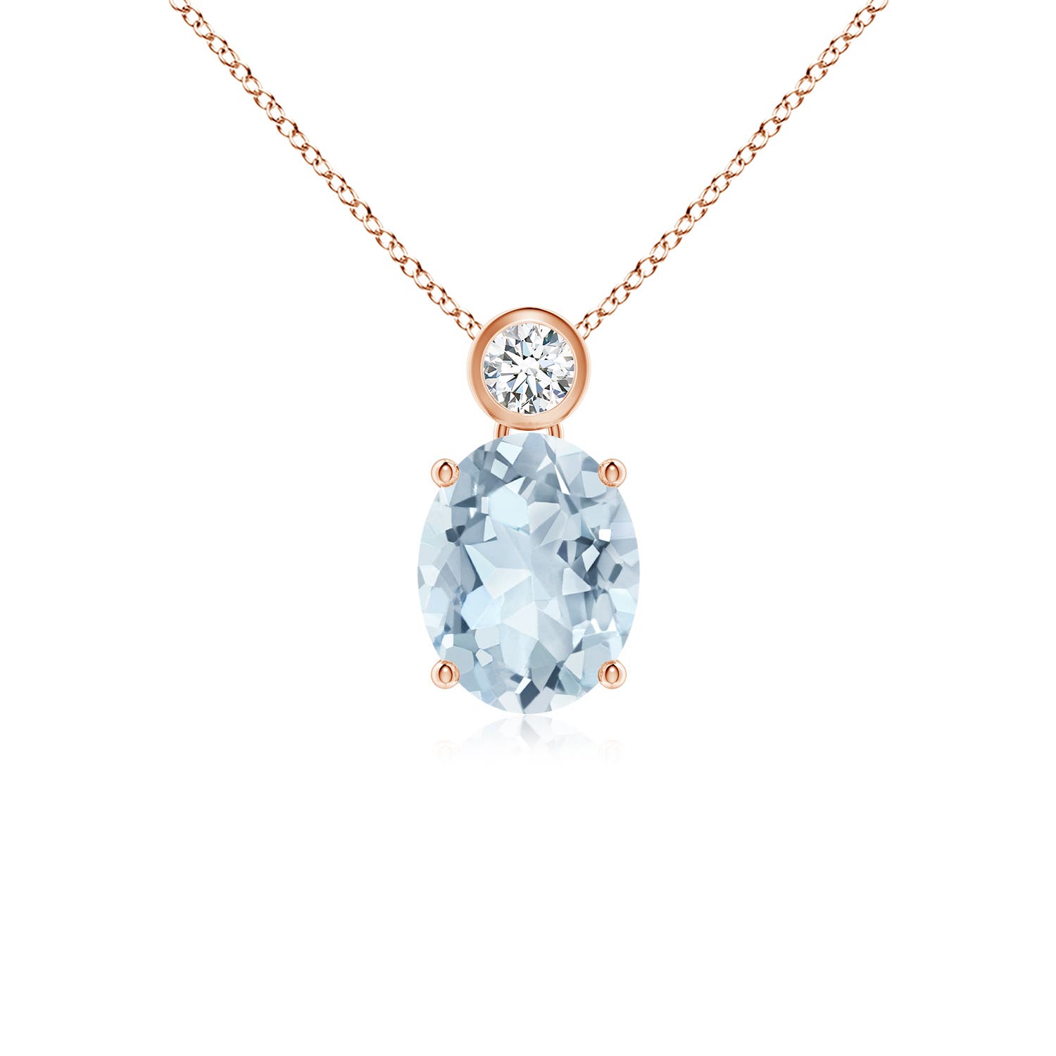 A - Aquamarine / 1.07 CT / 14 KT Rose Gold