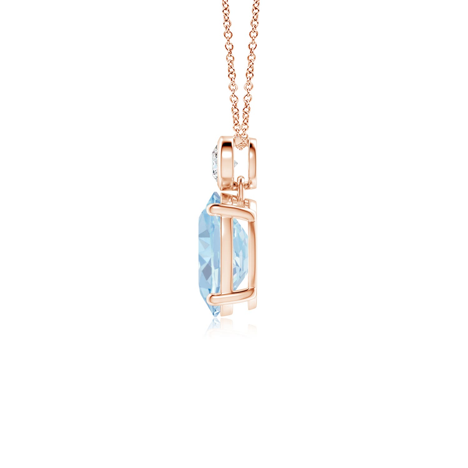 A - Aquamarine / 1.07 CT / 14 KT Rose Gold