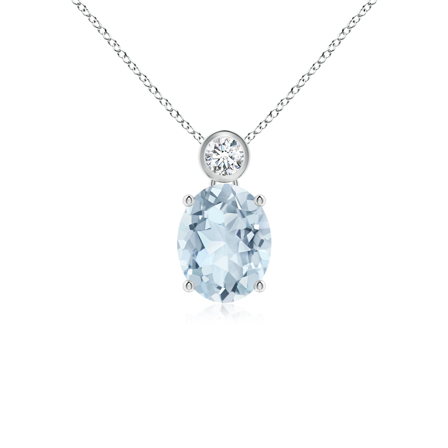 A - Aquamarine / 1.07 CT / 14 KT White Gold