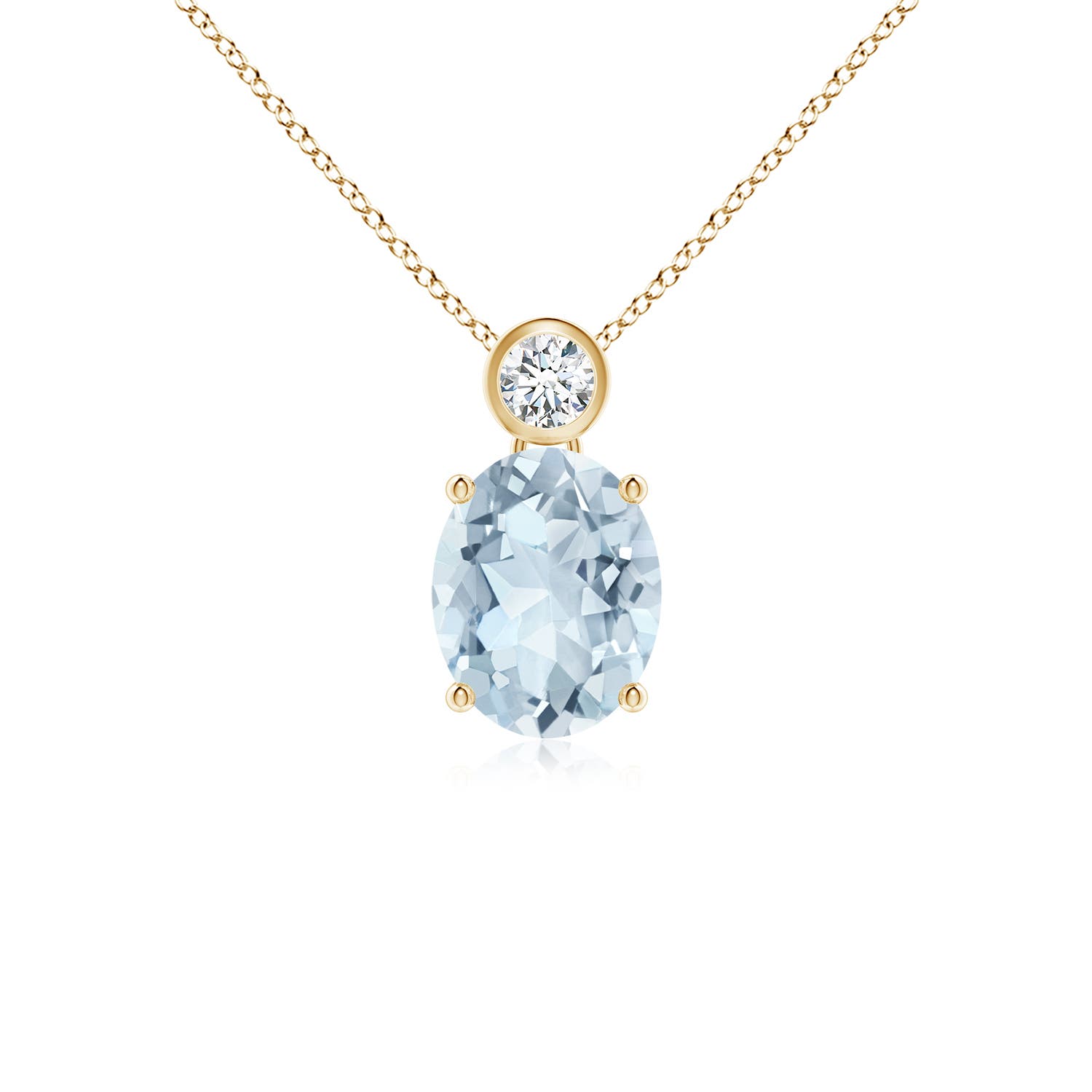 A - Aquamarine / 1.07 CT / 14 KT Yellow Gold