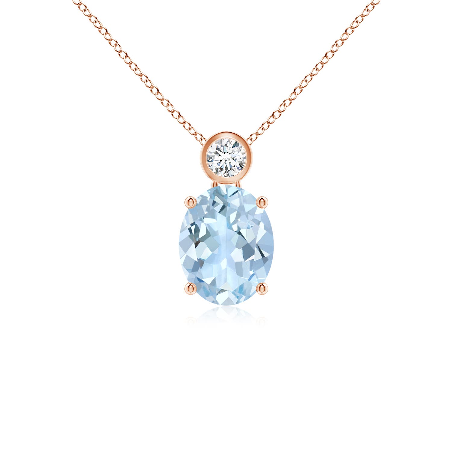 AA - Aquamarine / 1.07 CT / 14 KT Rose Gold