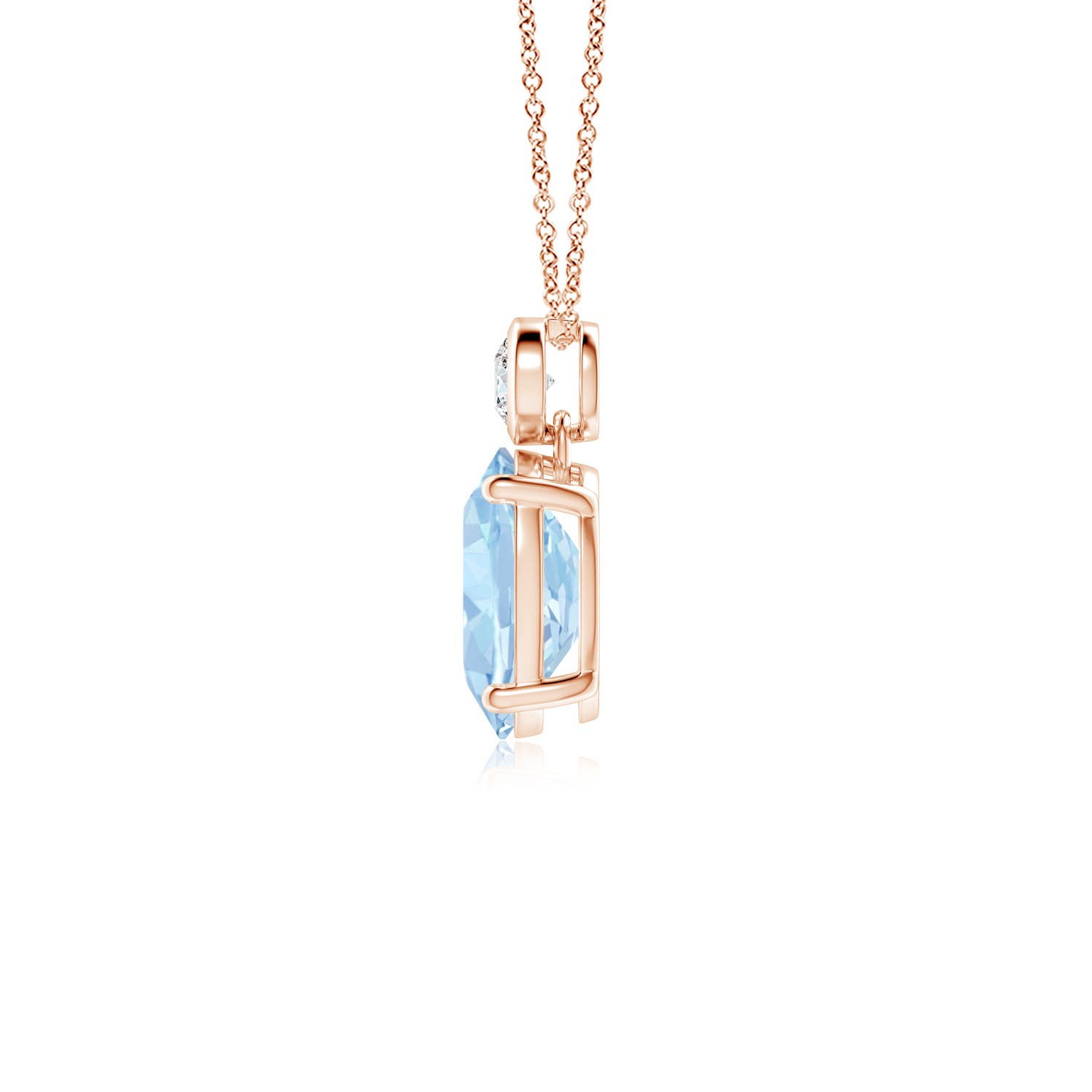 AA - Aquamarine / 1.07 CT / 14 KT Rose Gold