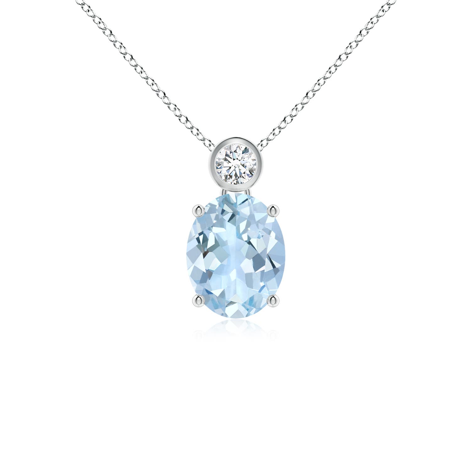 AA - Aquamarine / 1.07 CT / 14 KT White Gold