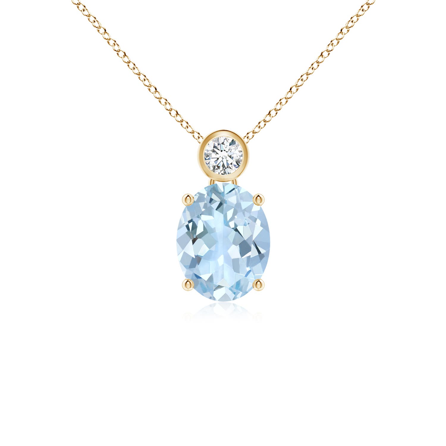 AA - Aquamarine / 1.07 CT / 14 KT Yellow Gold