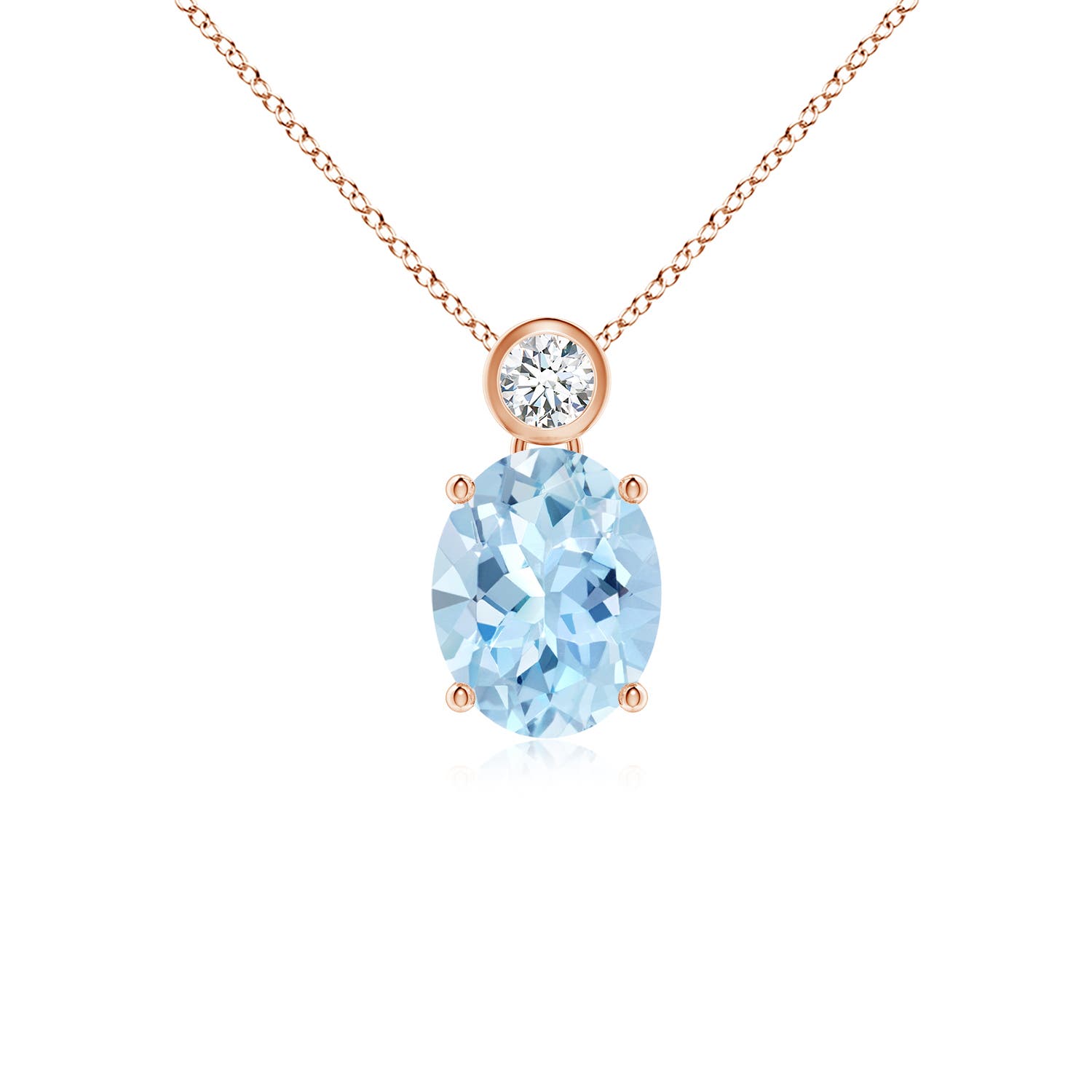 AAA - Aquamarine / 1.07 CT / 14 KT Rose Gold