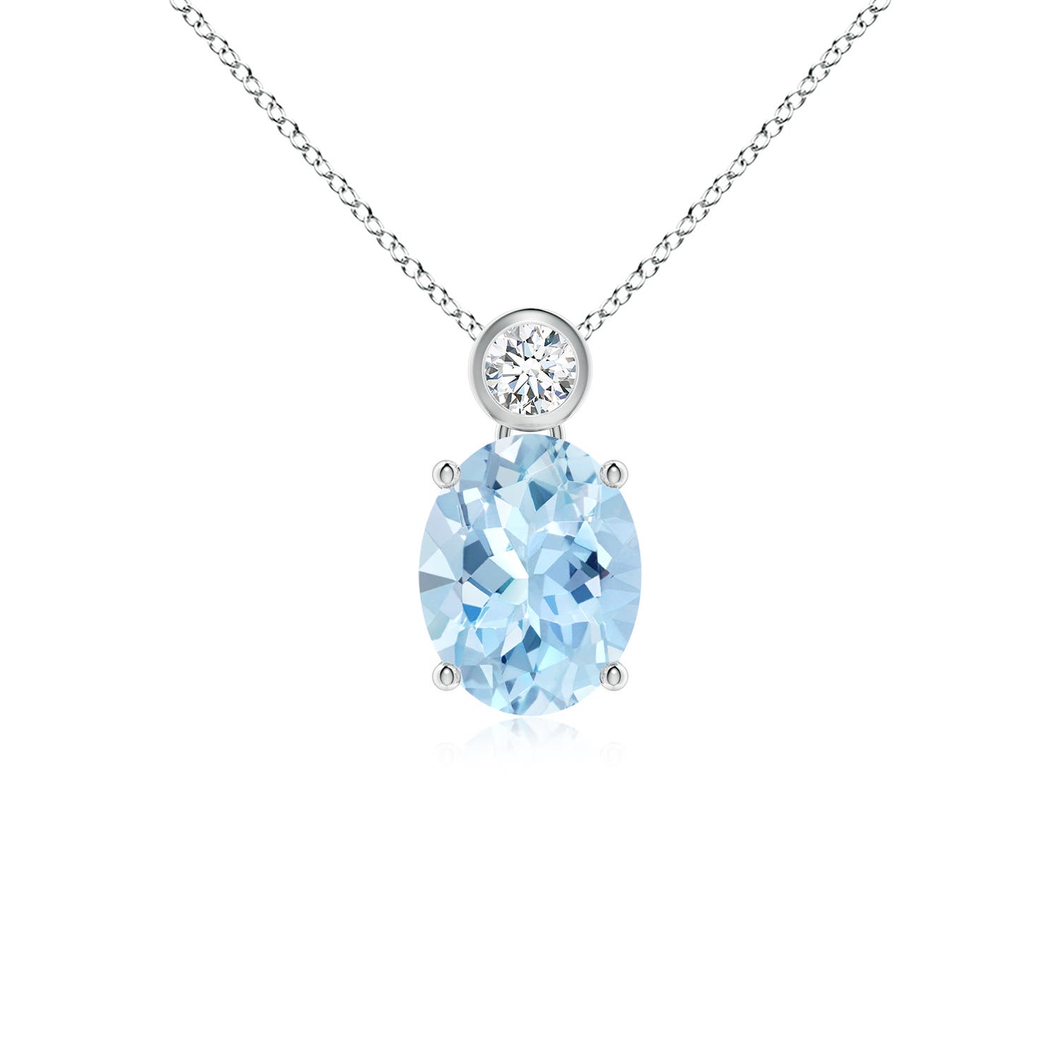 AAA - Aquamarine / 1.07 CT / 14 KT White Gold