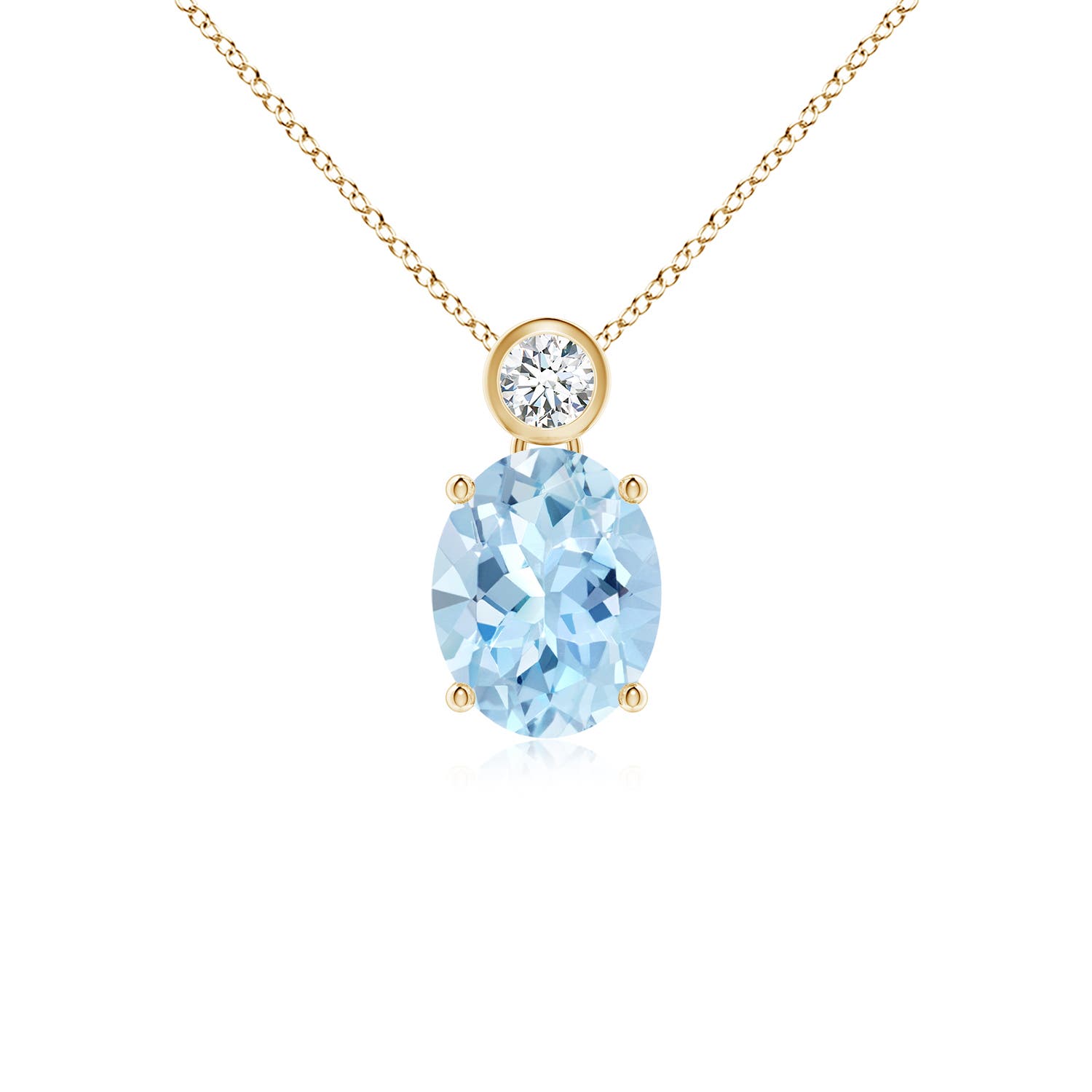 AAA - Aquamarine / 1.07 CT / 14 KT Yellow Gold