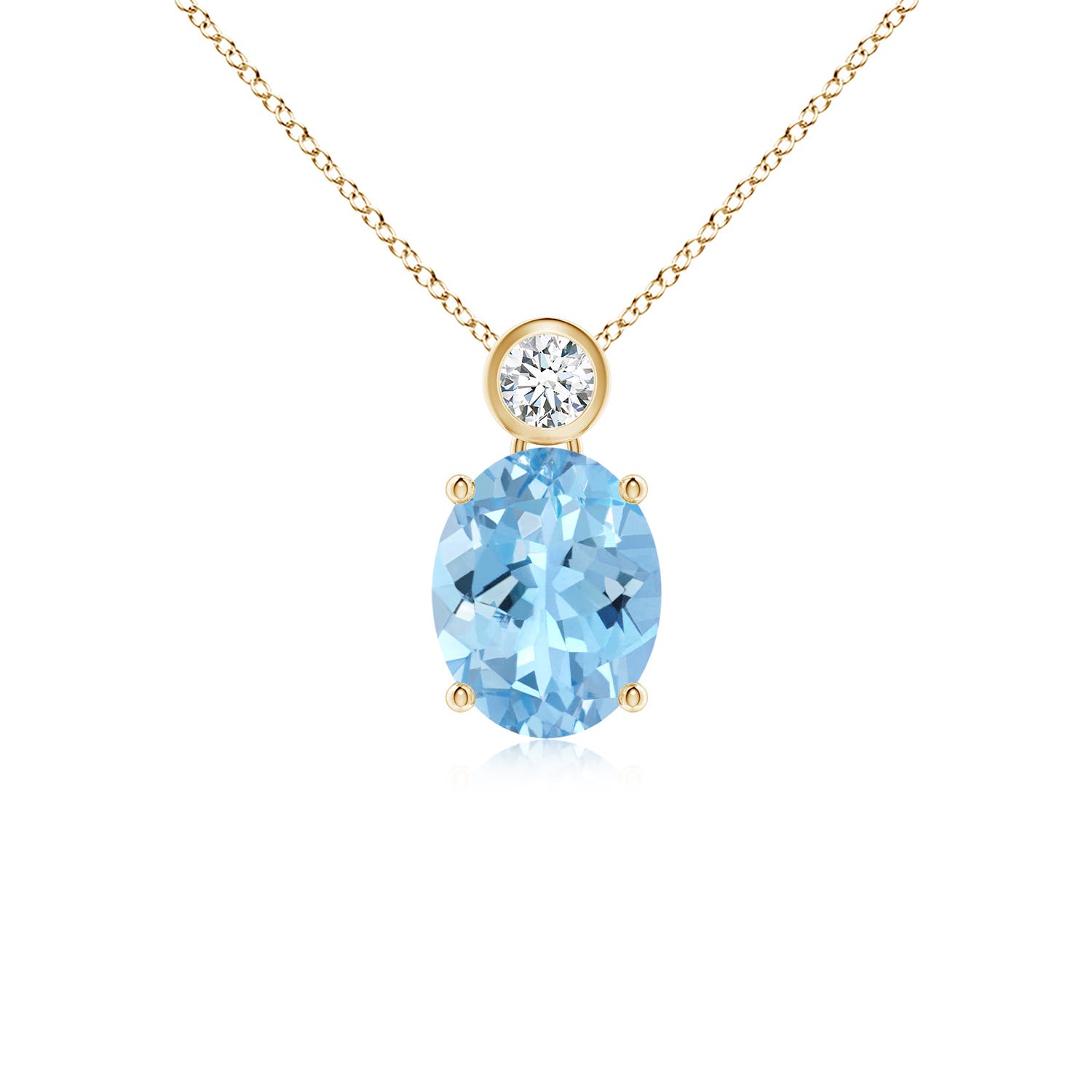 AAAA - Aquamarine / 1.07 CT / 14 KT Yellow Gold