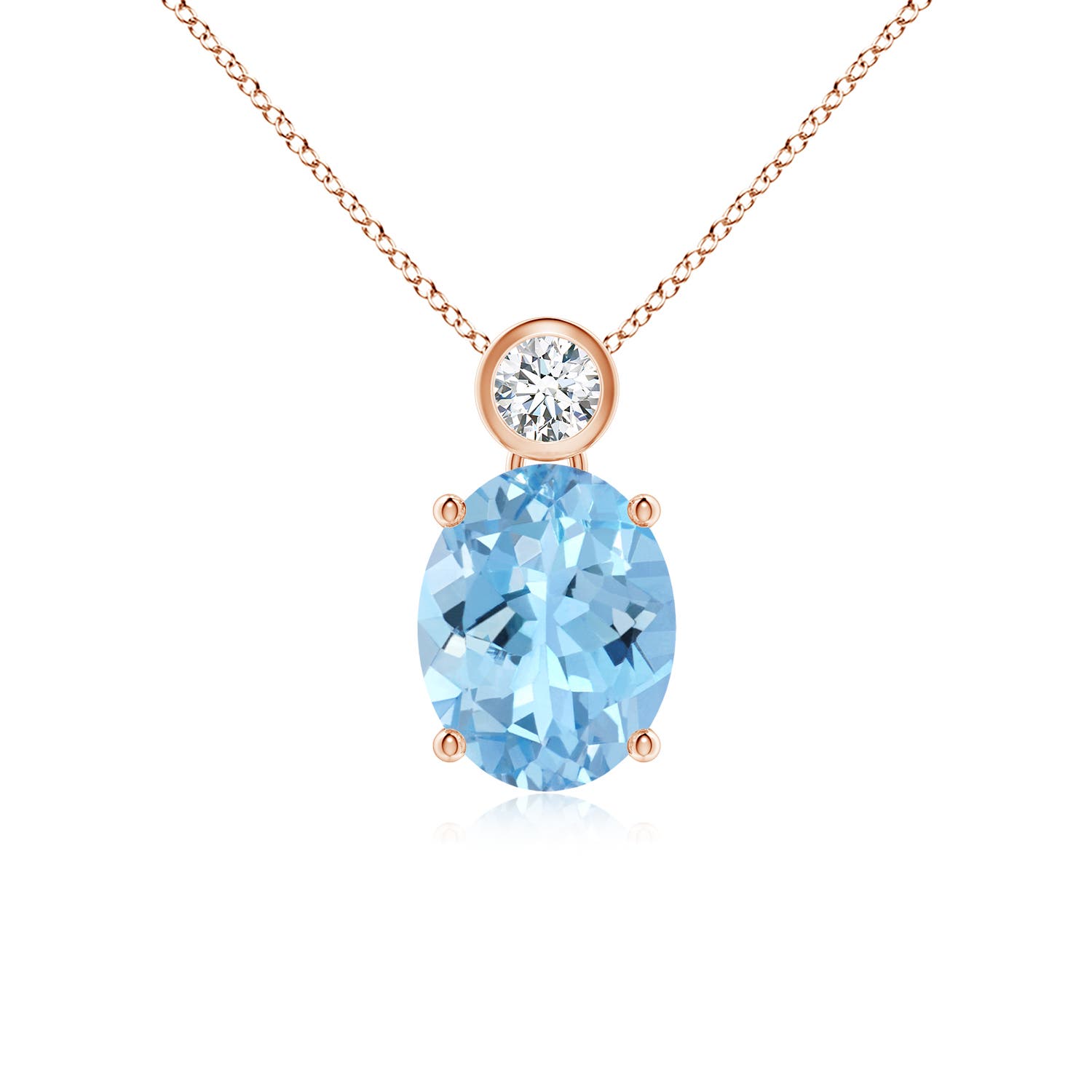 AAAA - Aquamarine / 1.61 CT / 14 KT Rose Gold