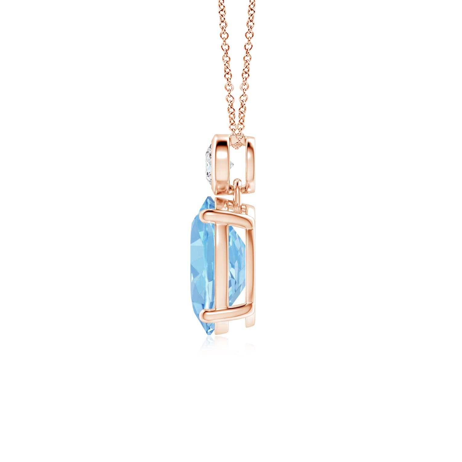 AAAA - Aquamarine / 1.61 CT / 14 KT Rose Gold