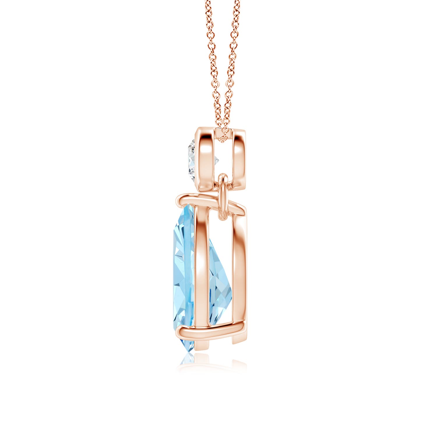 AAAA - Aquamarine / 1.74 CT / 14 KT Rose Gold