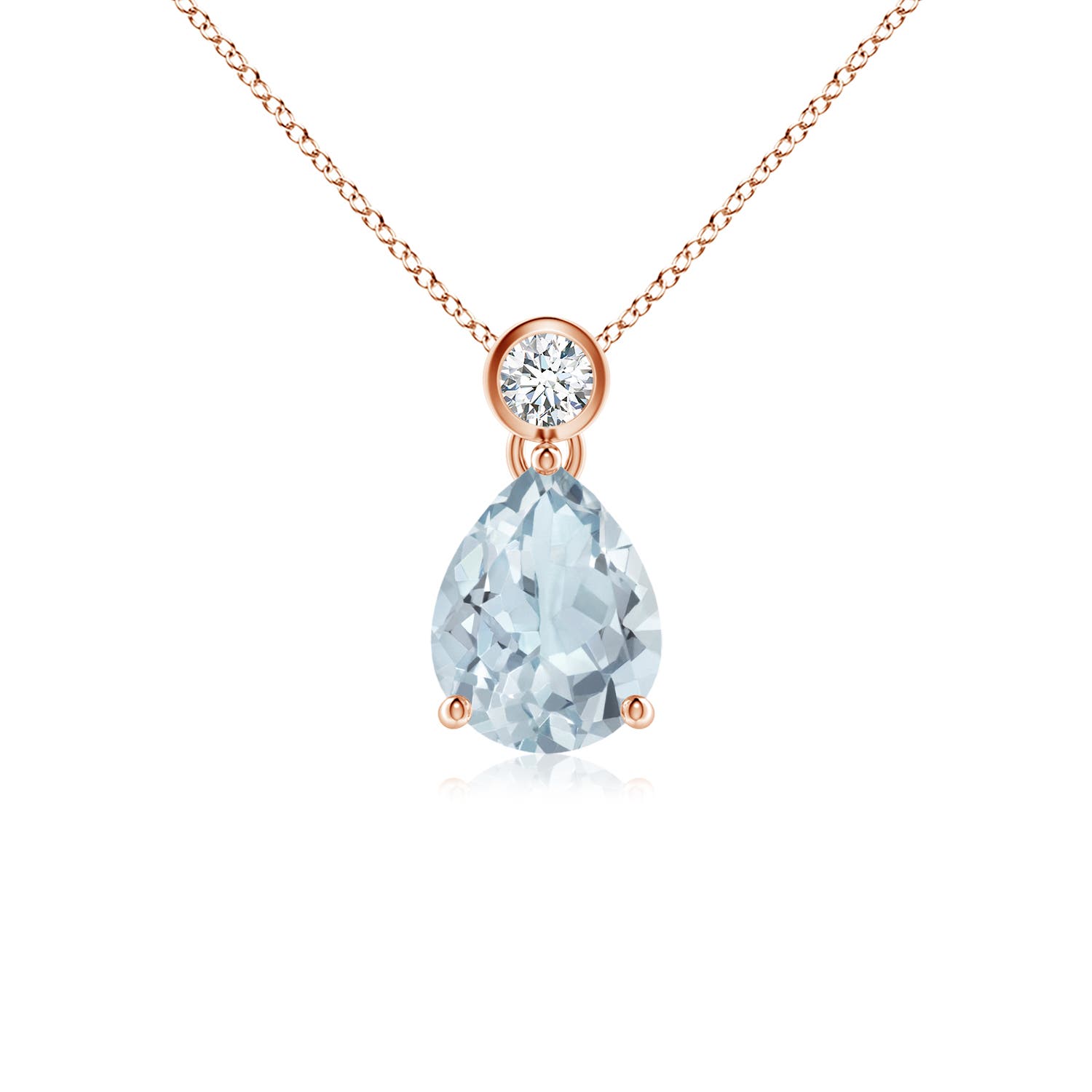 A - Aquamarine / 0.92 CT / 14 KT Rose Gold