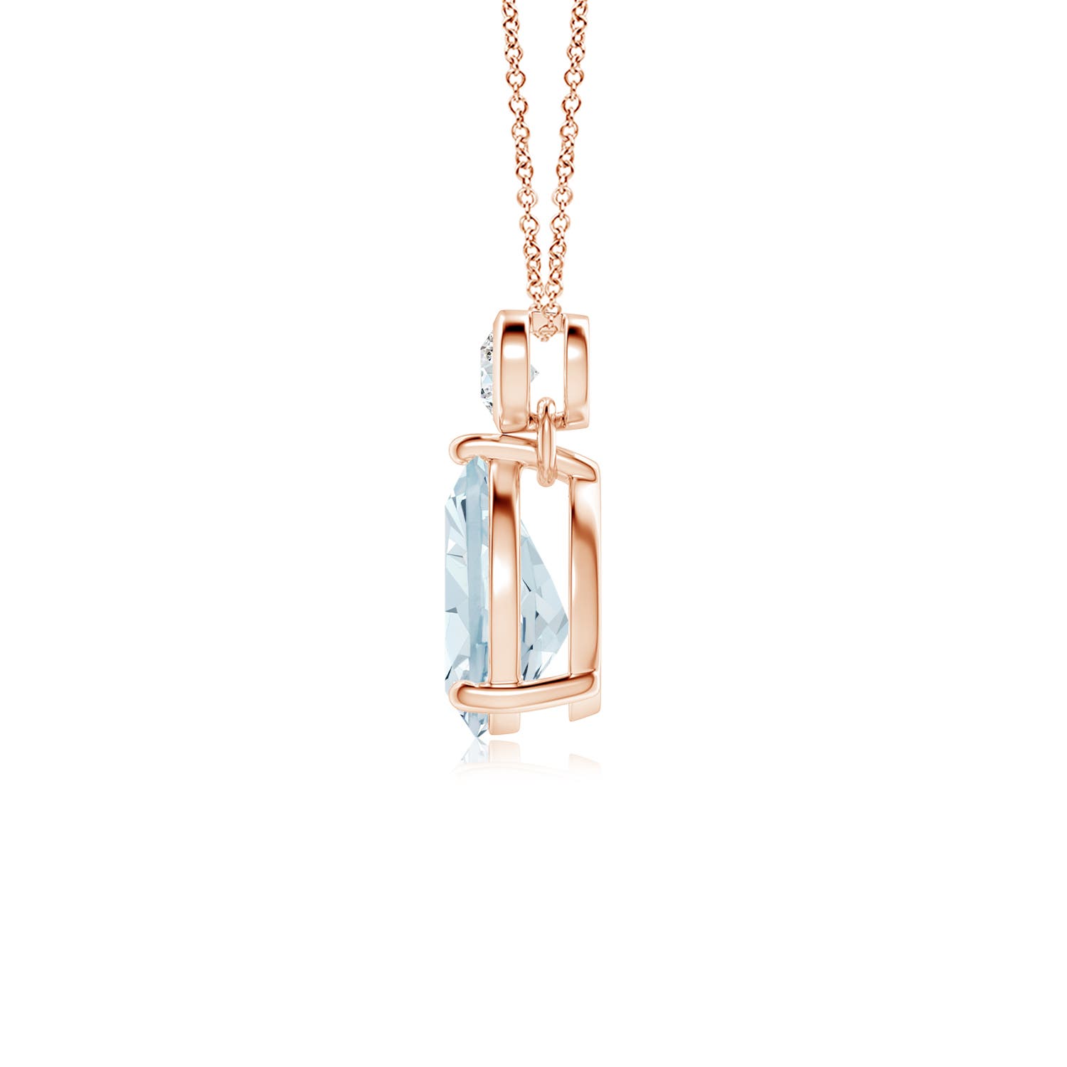 A - Aquamarine / 0.92 CT / 14 KT Rose Gold