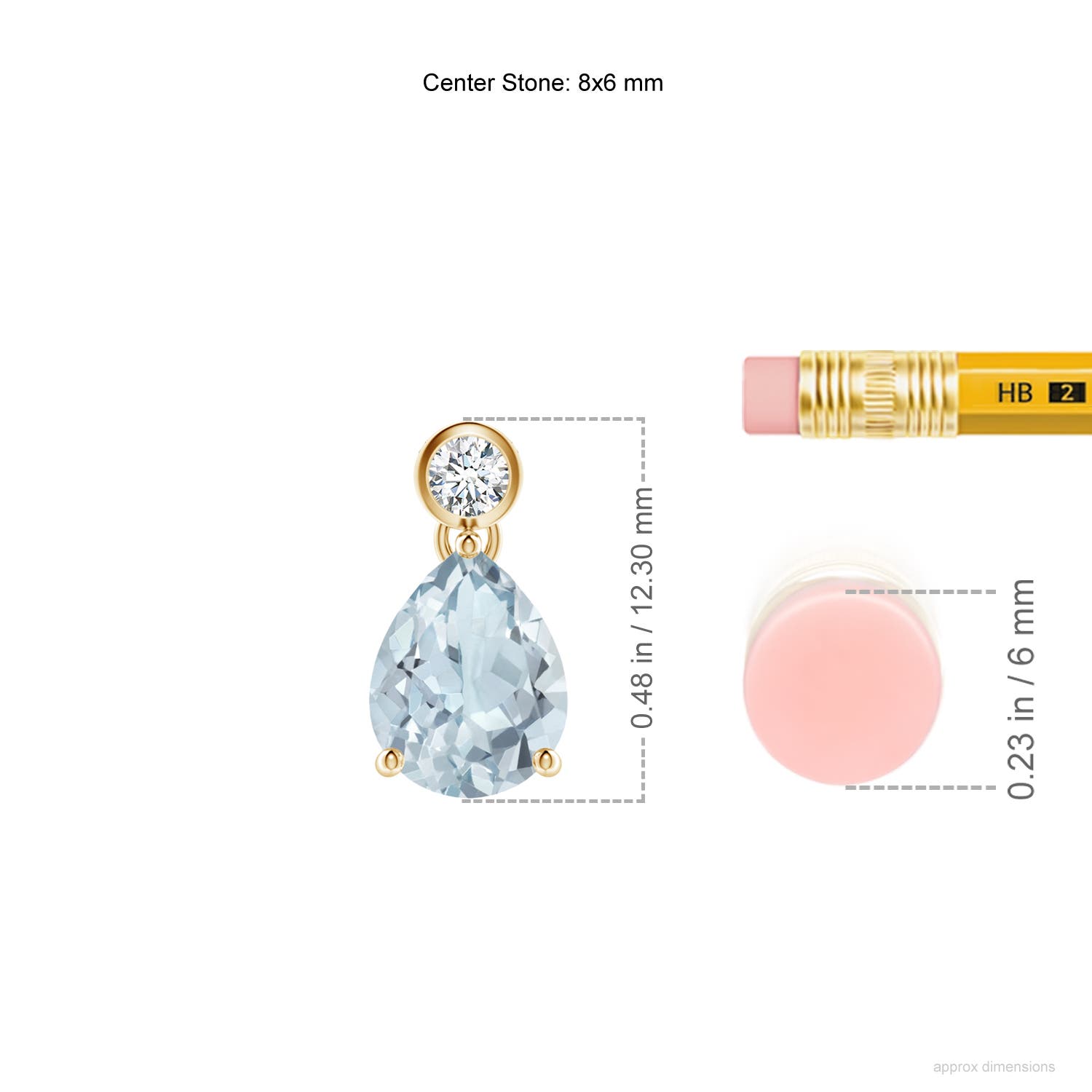 A - Aquamarine / 0.92 CT / 14 KT Yellow Gold