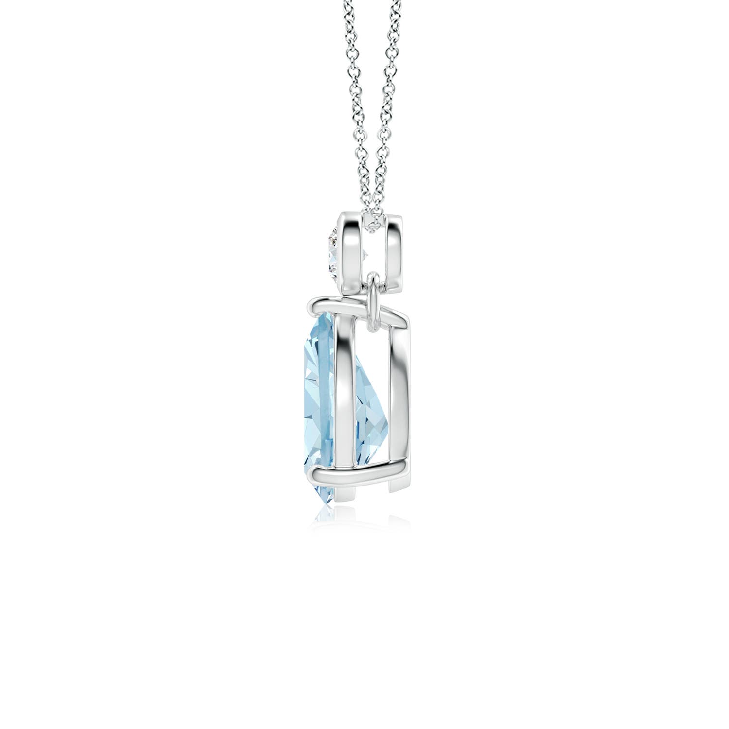 AA - Aquamarine / 0.92 CT / 14 KT White Gold