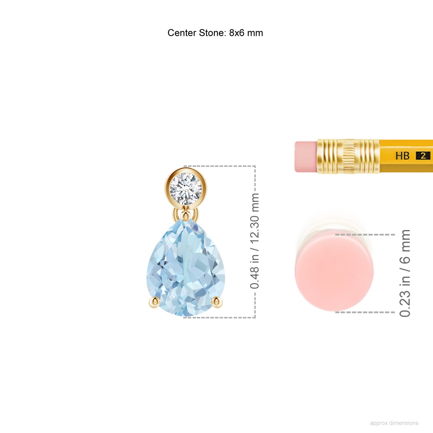 AA - Aquamarine / 0.92 CT / 14 KT Yellow Gold