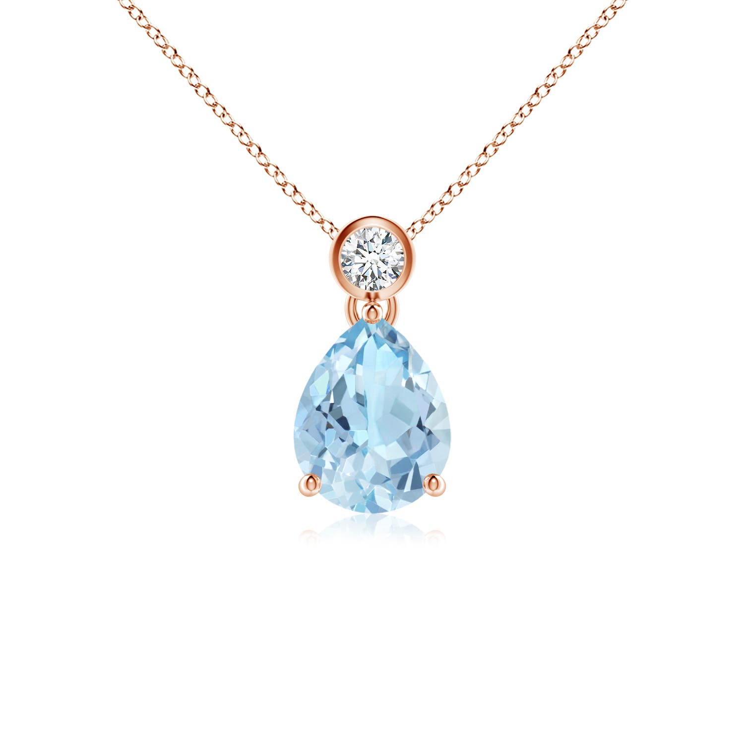 AAA - Aquamarine / 0.92 CT / 14 KT Rose Gold