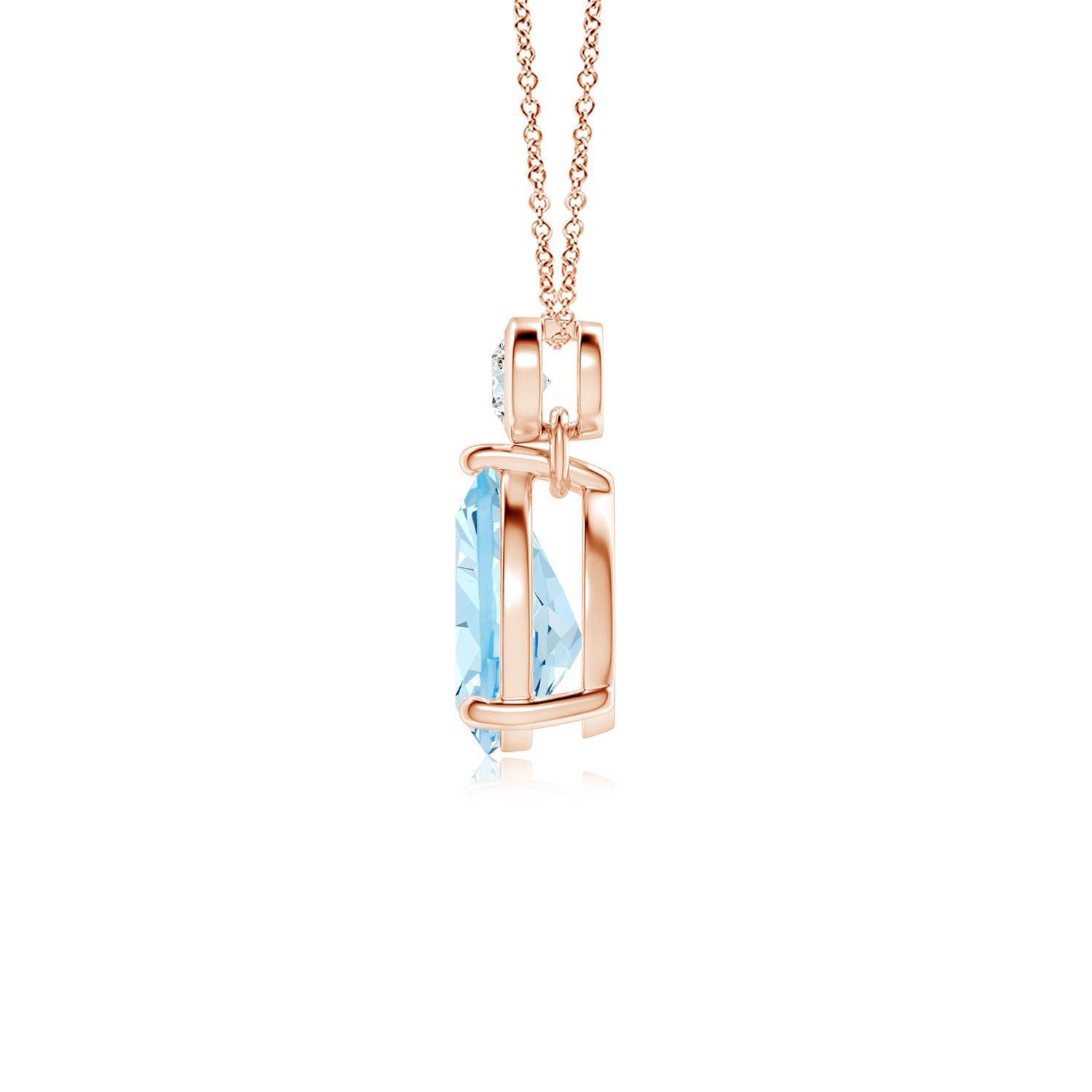 AAA - Aquamarine / 0.92 CT / 14 KT Rose Gold