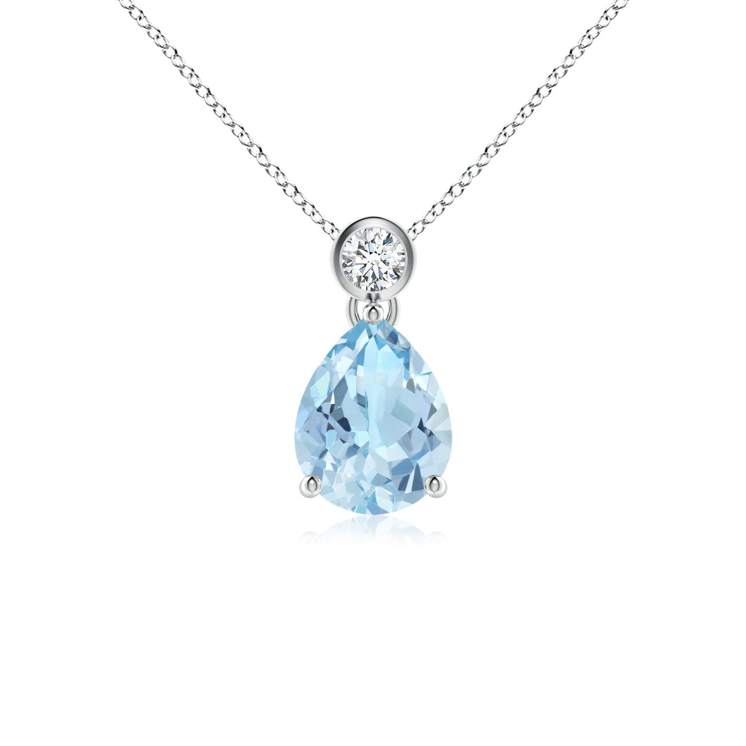 AAA - Aquamarine / 0.92 CT / 14 KT White Gold