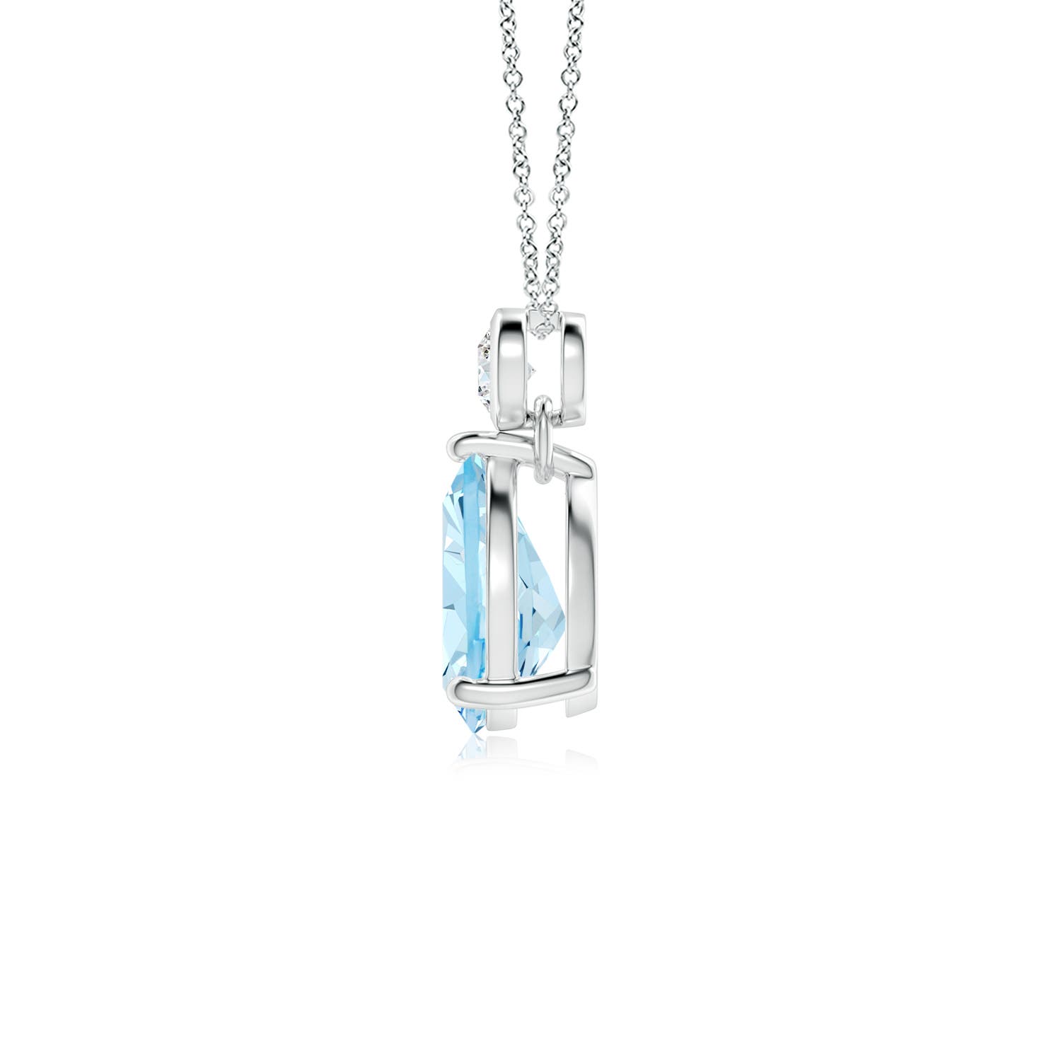 AAA - Aquamarine / 0.92 CT / 14 KT White Gold