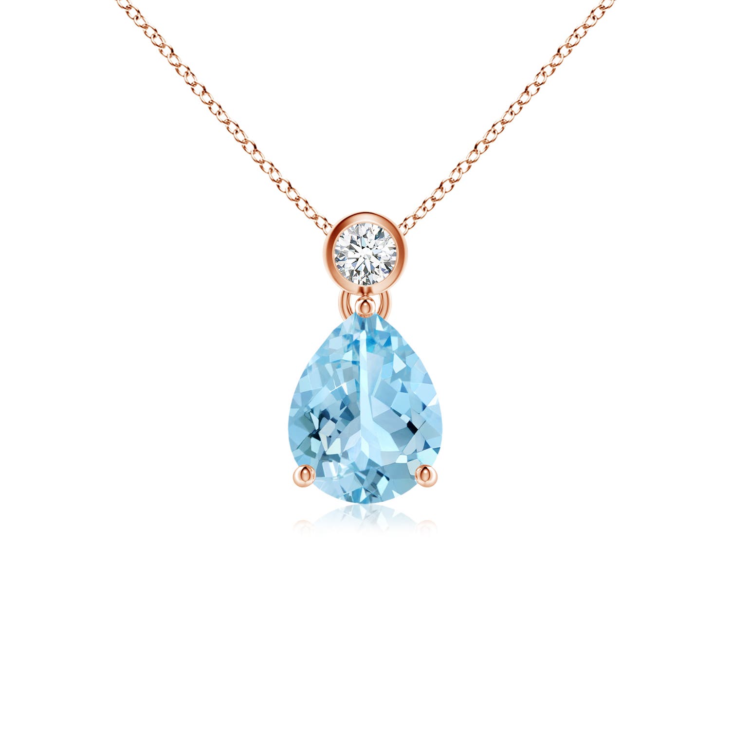 AAAA - Aquamarine / 0.92 CT / 14 KT Rose Gold