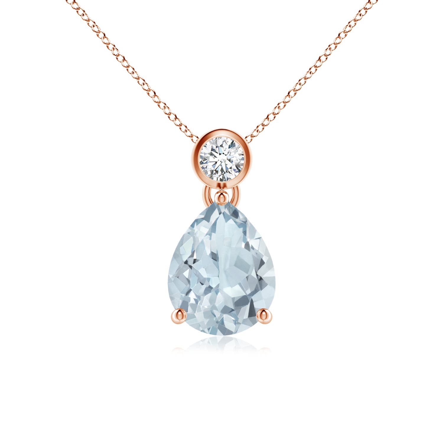 A - Aquamarine / 1.36 CT / 14 KT Rose Gold