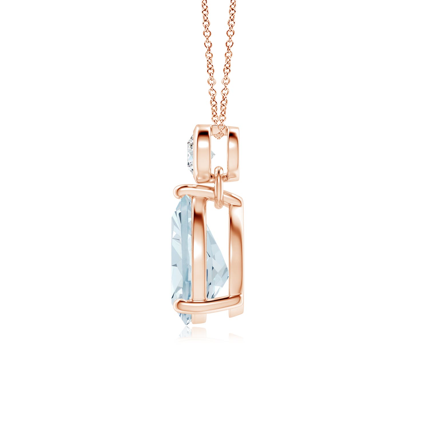 A - Aquamarine / 1.36 CT / 14 KT Rose Gold