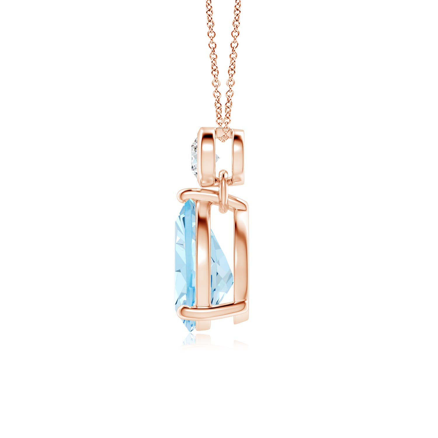 AAA - Aquamarine / 1.36 CT / 14 KT Rose Gold