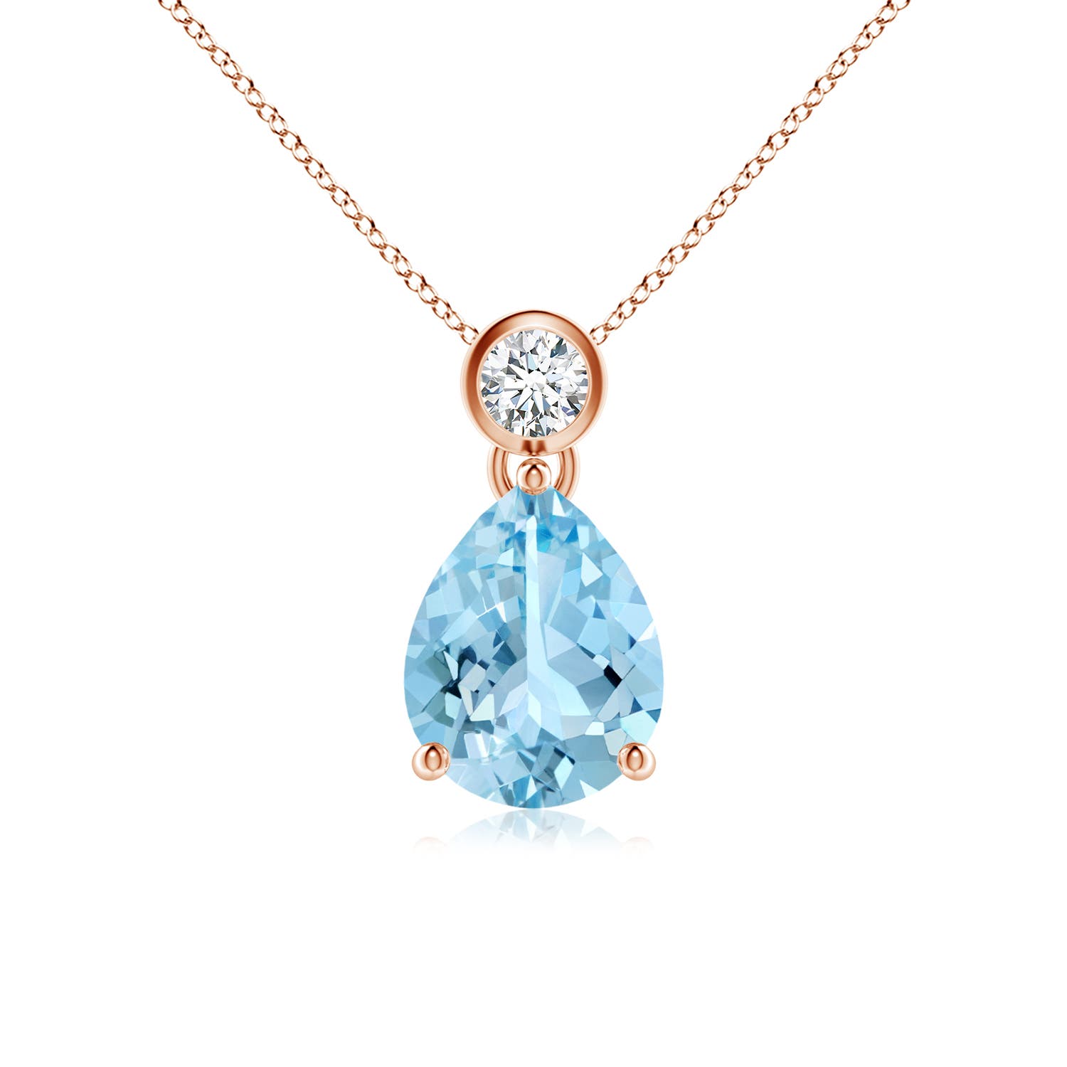 AAAA - Aquamarine / 1.36 CT / 14 KT Rose Gold