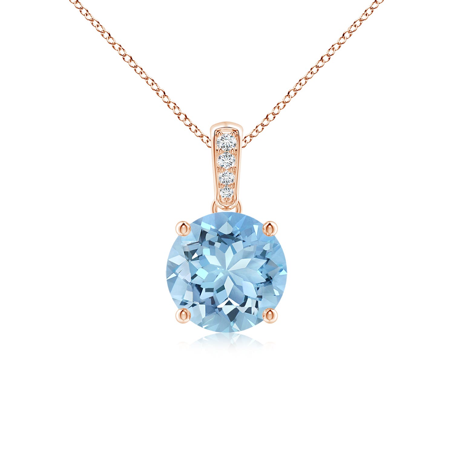 AAAA - Aquamarine / 1.14 CT / 14 KT Rose Gold