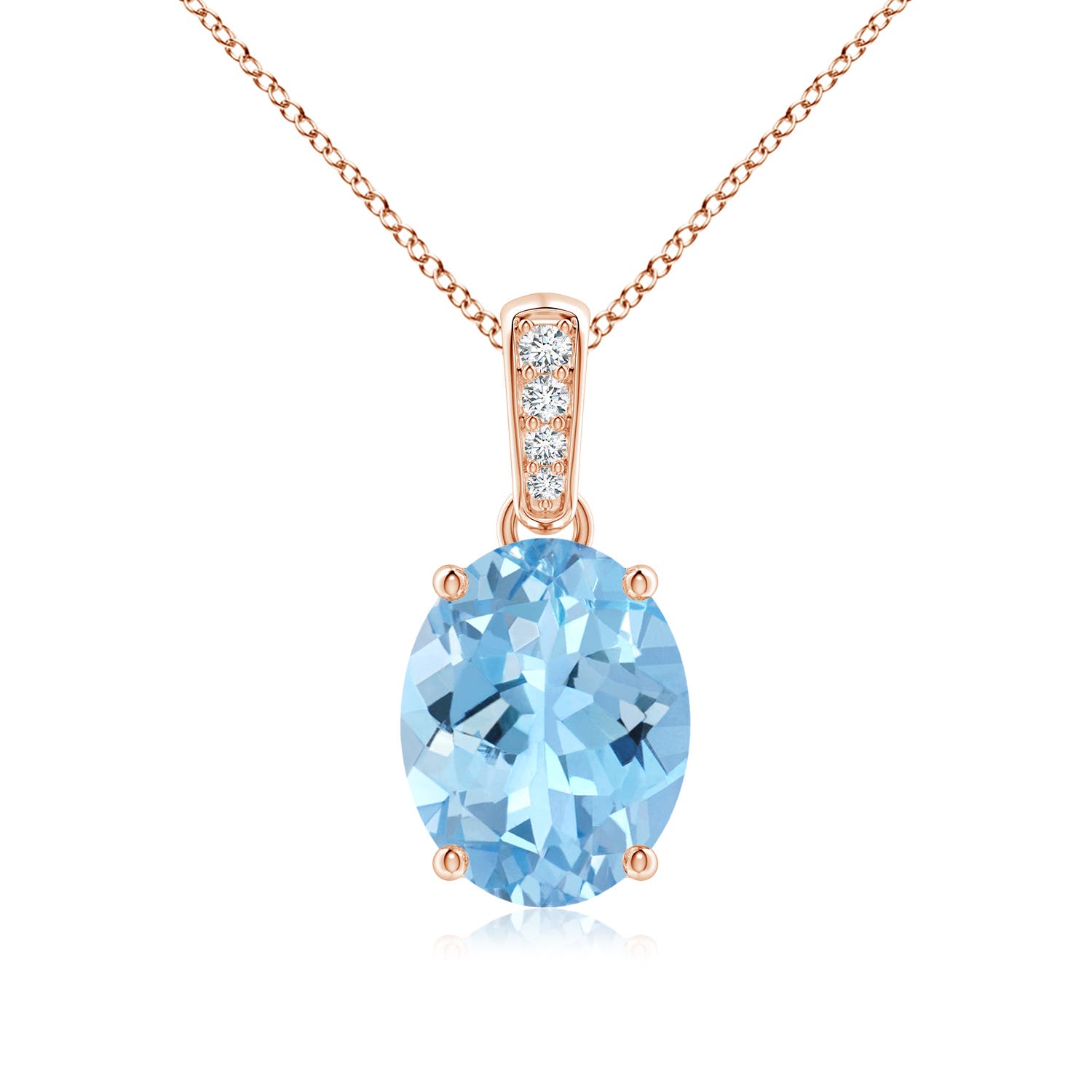 AAAA - Aquamarine / 2.24 CT / 14 KT Rose Gold