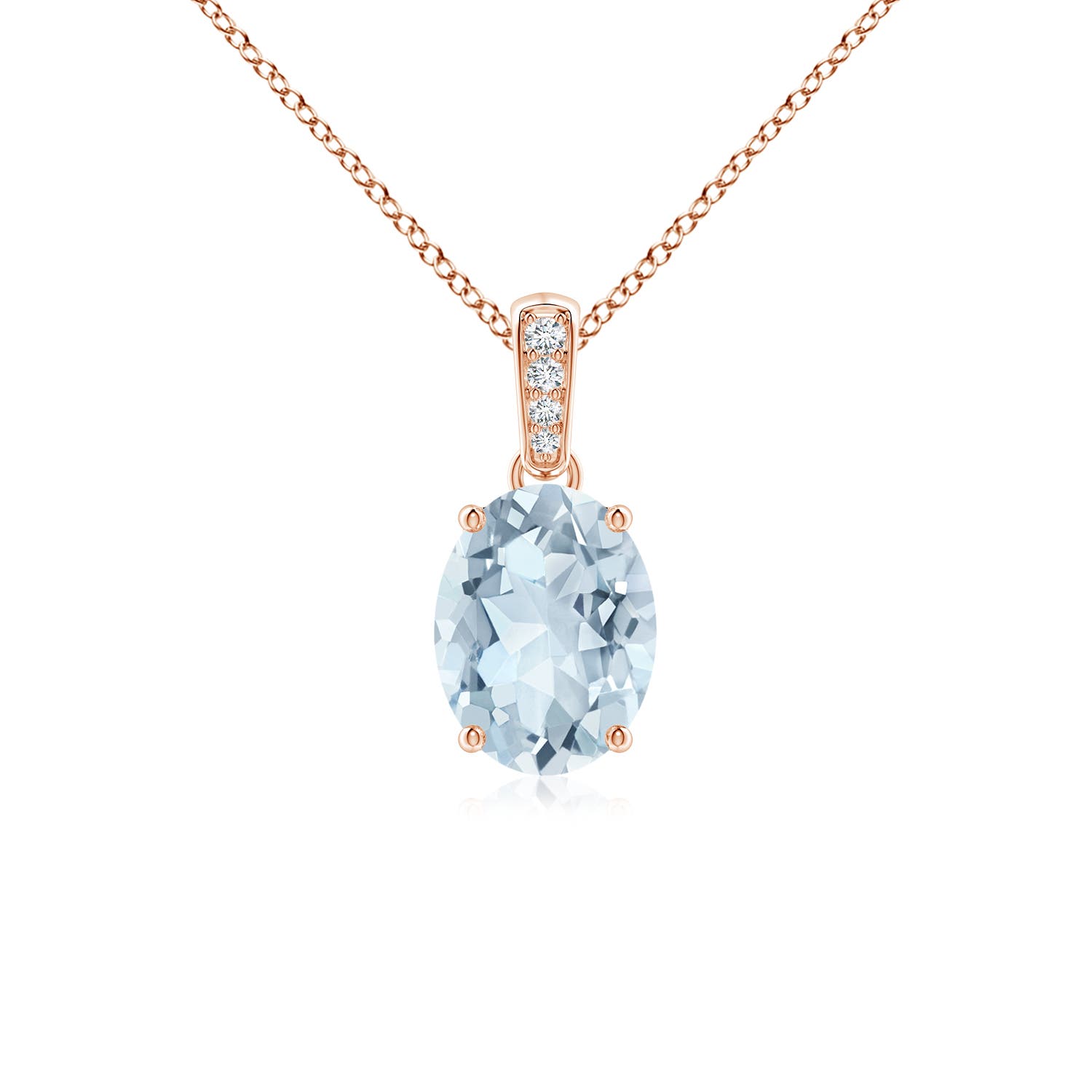 A - Aquamarine / 1.02 CT / 14 KT Rose Gold