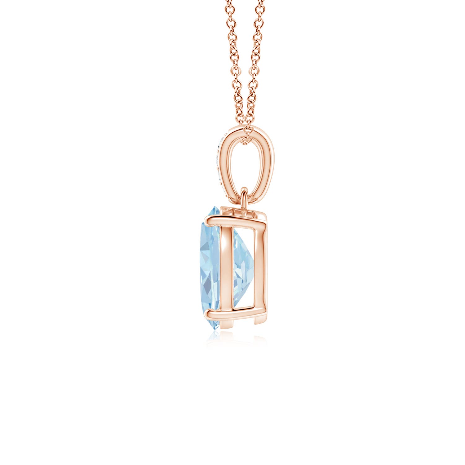 A - Aquamarine / 1.02 CT / 14 KT Rose Gold