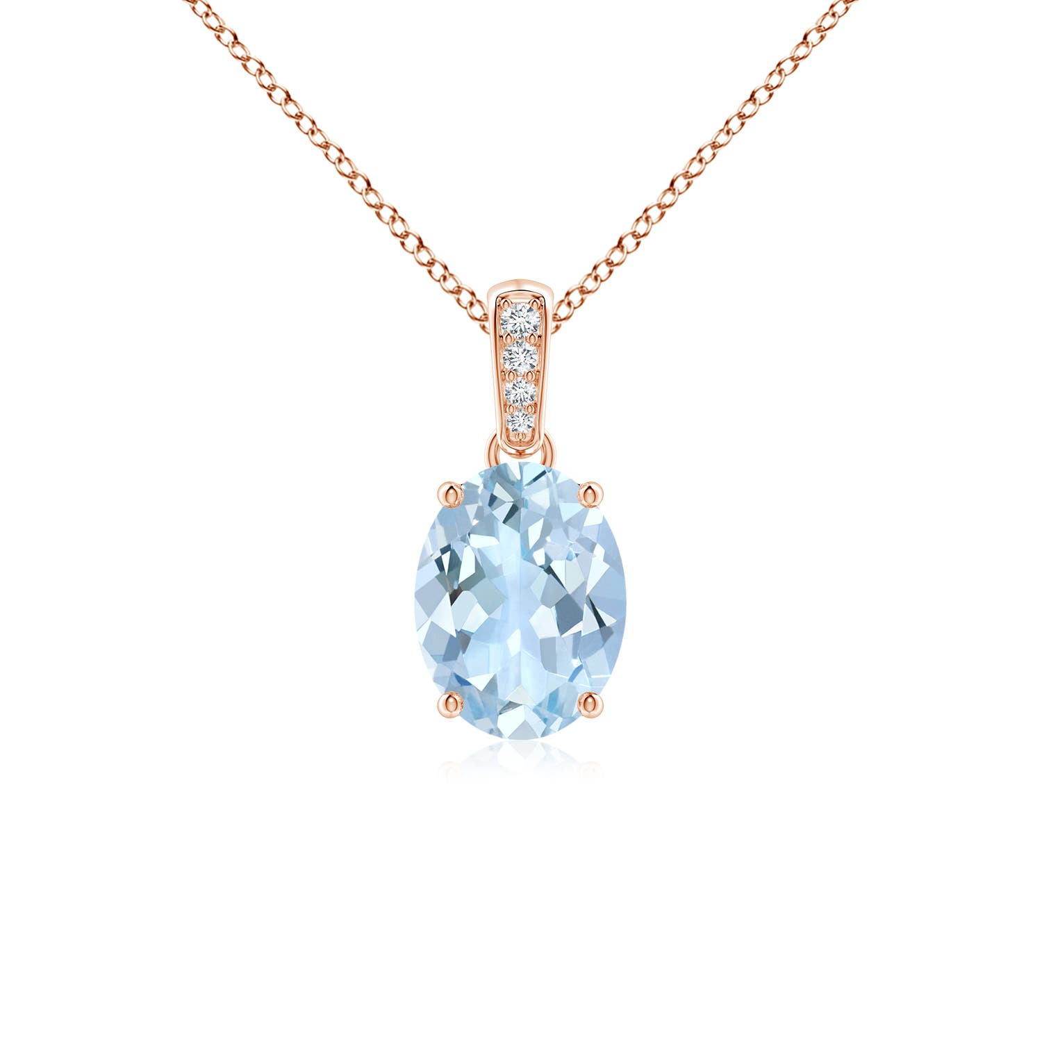 AA - Aquamarine / 1.02 CT / 14 KT Rose Gold