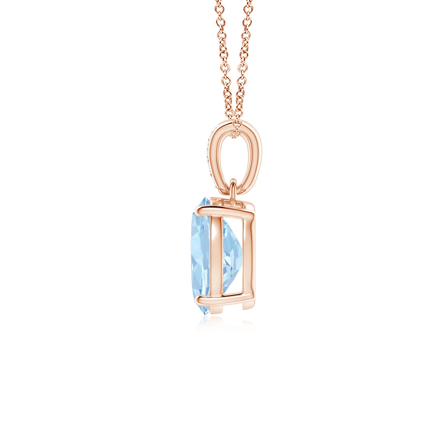 AA - Aquamarine / 1.02 CT / 14 KT Rose Gold