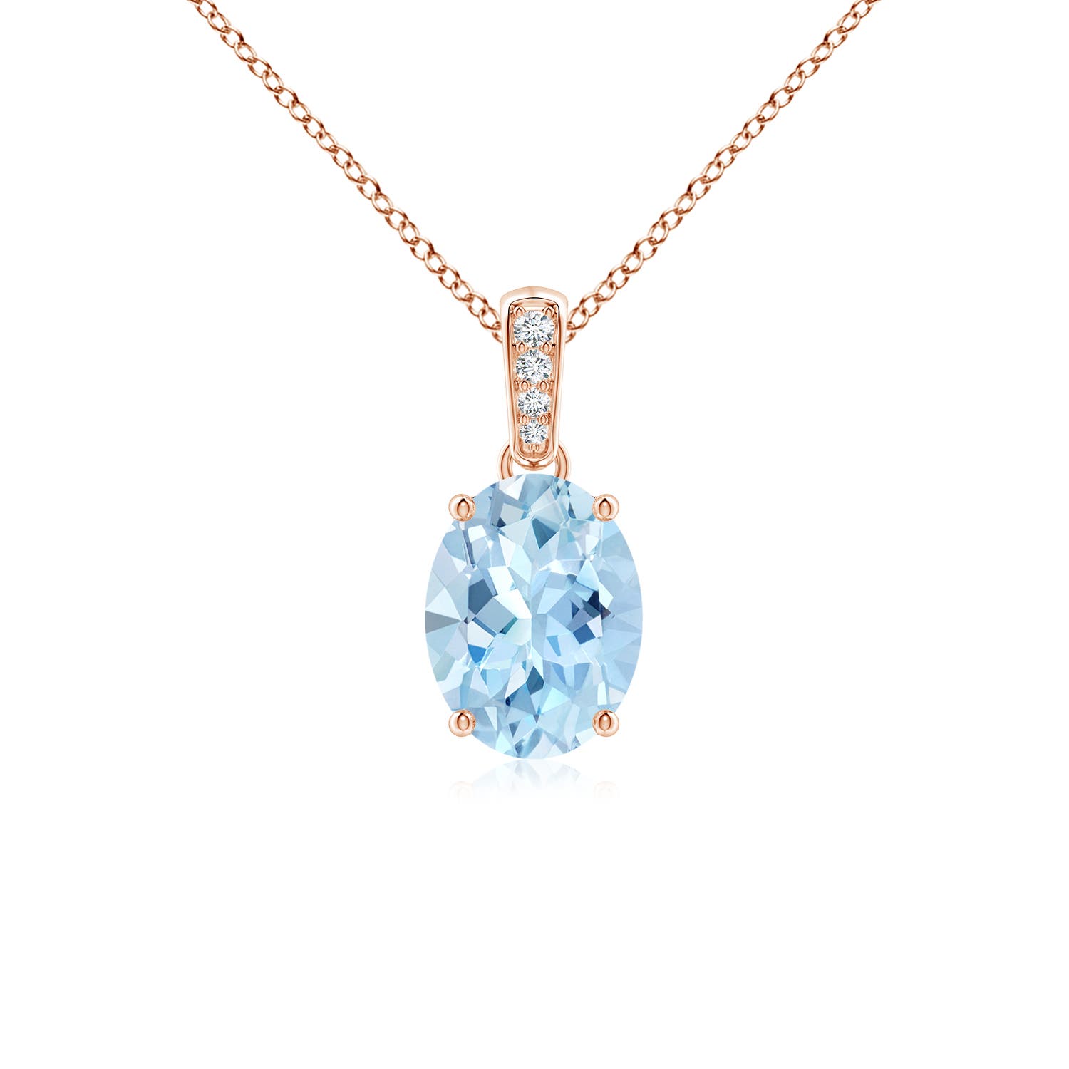 AAA - Aquamarine / 1.02 CT / 14 KT Rose Gold