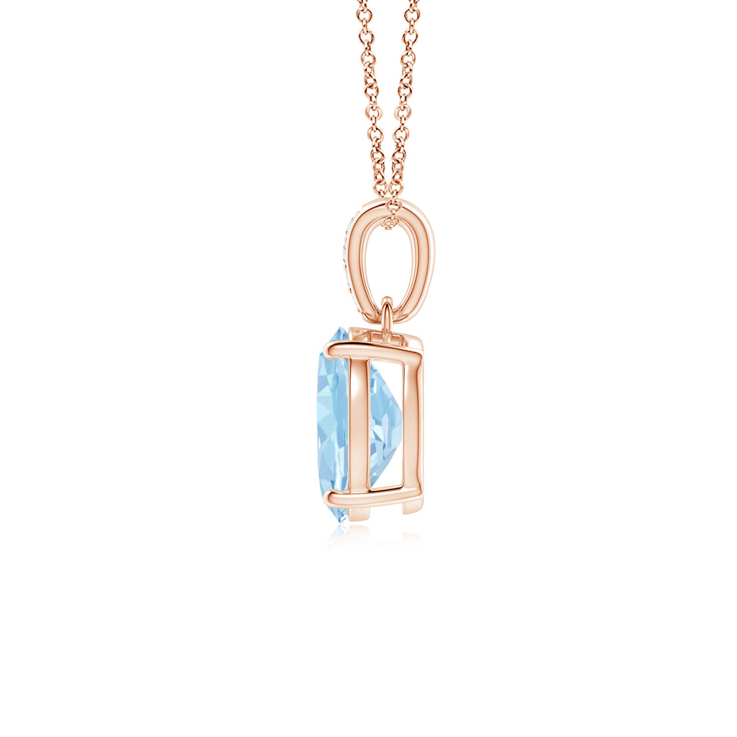 AAA - Aquamarine / 1.02 CT / 14 KT Rose Gold