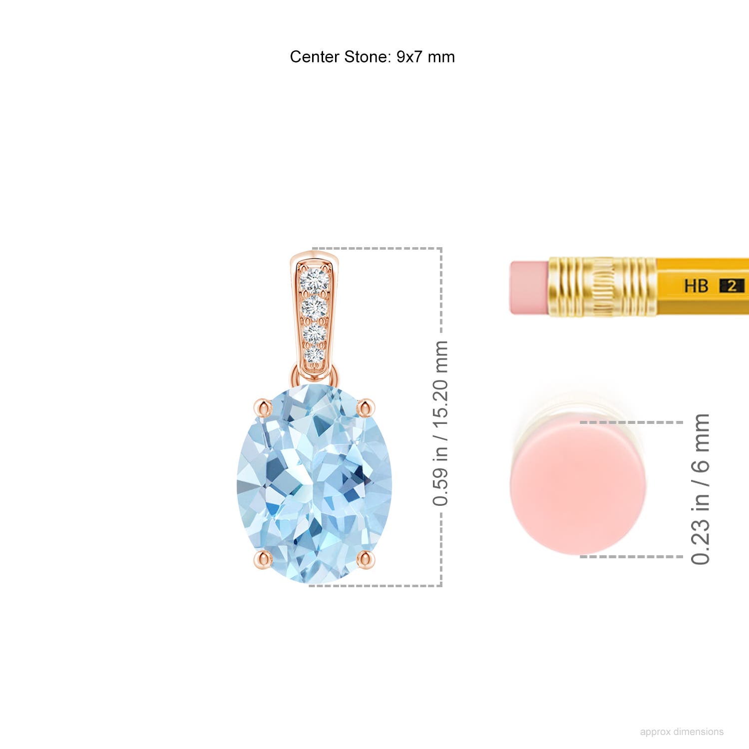 AAA - Aquamarine / 1.53 CT / 14 KT Rose Gold