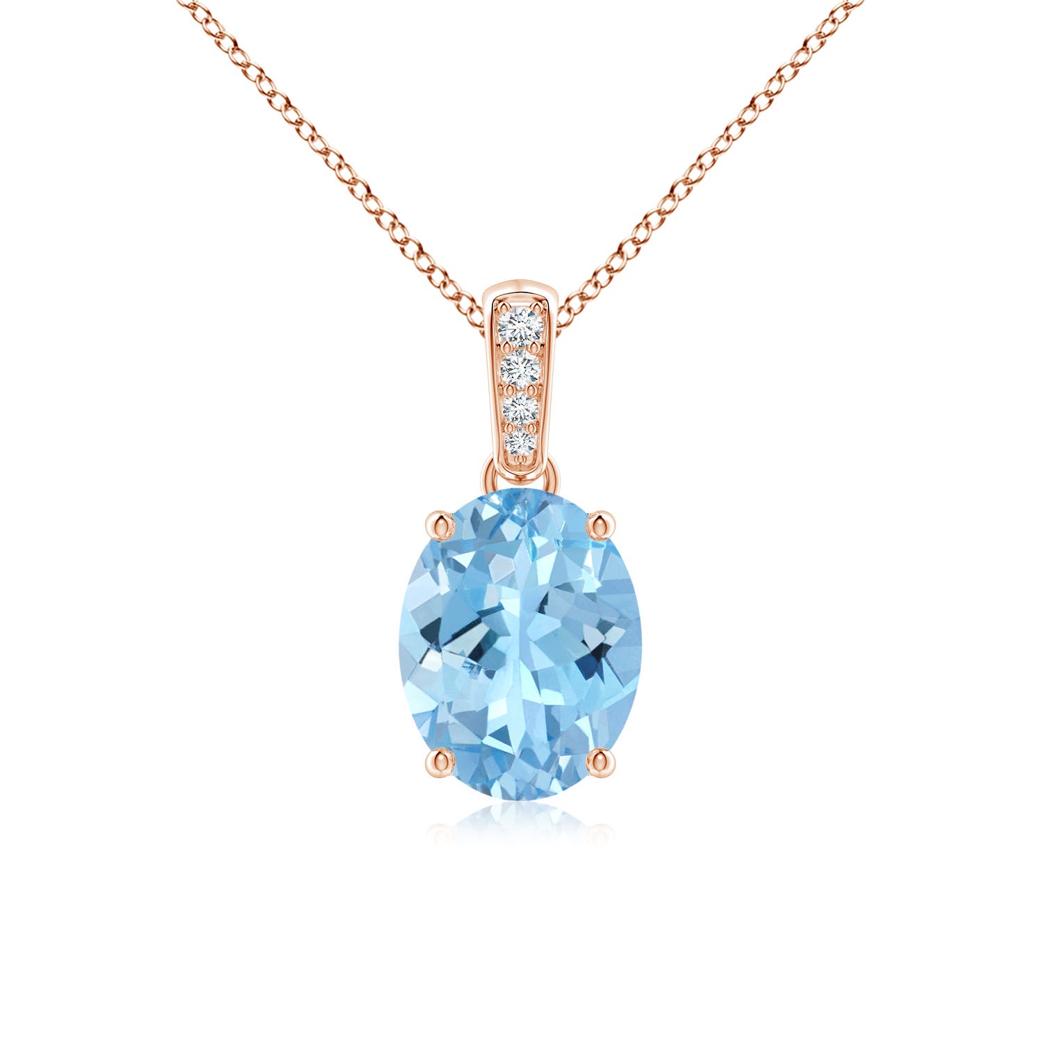 AAAA - Aquamarine / 1.53 CT / 14 KT Rose Gold