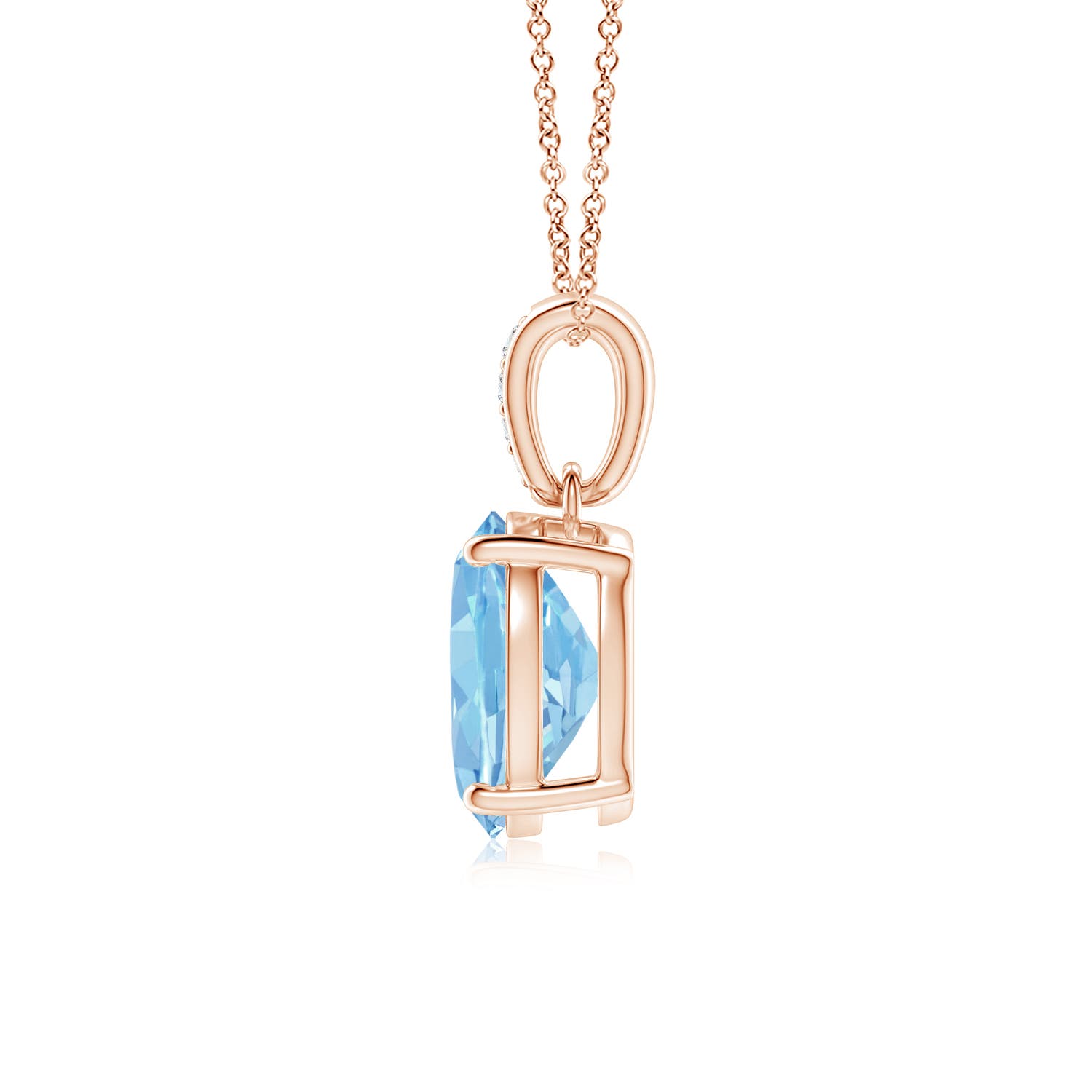 AAAA - Aquamarine / 1.53 CT / 14 KT Rose Gold