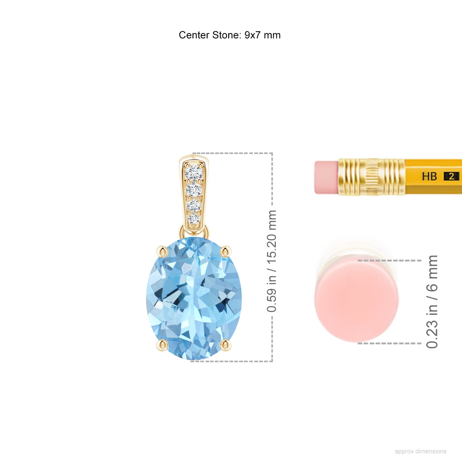 AAAA - Aquamarine / 1.53 CT / 14 KT Yellow Gold